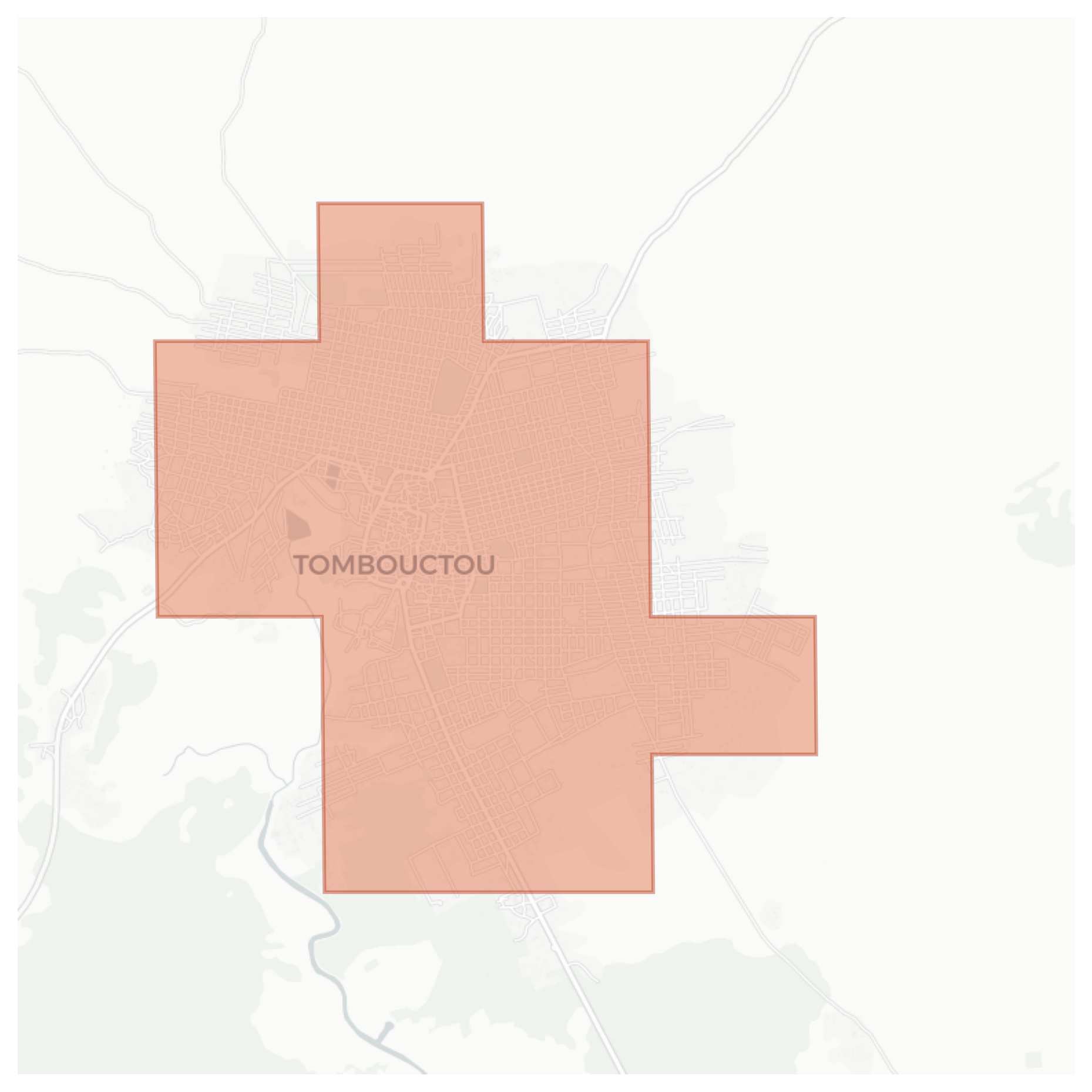 Timbuktu geographic map