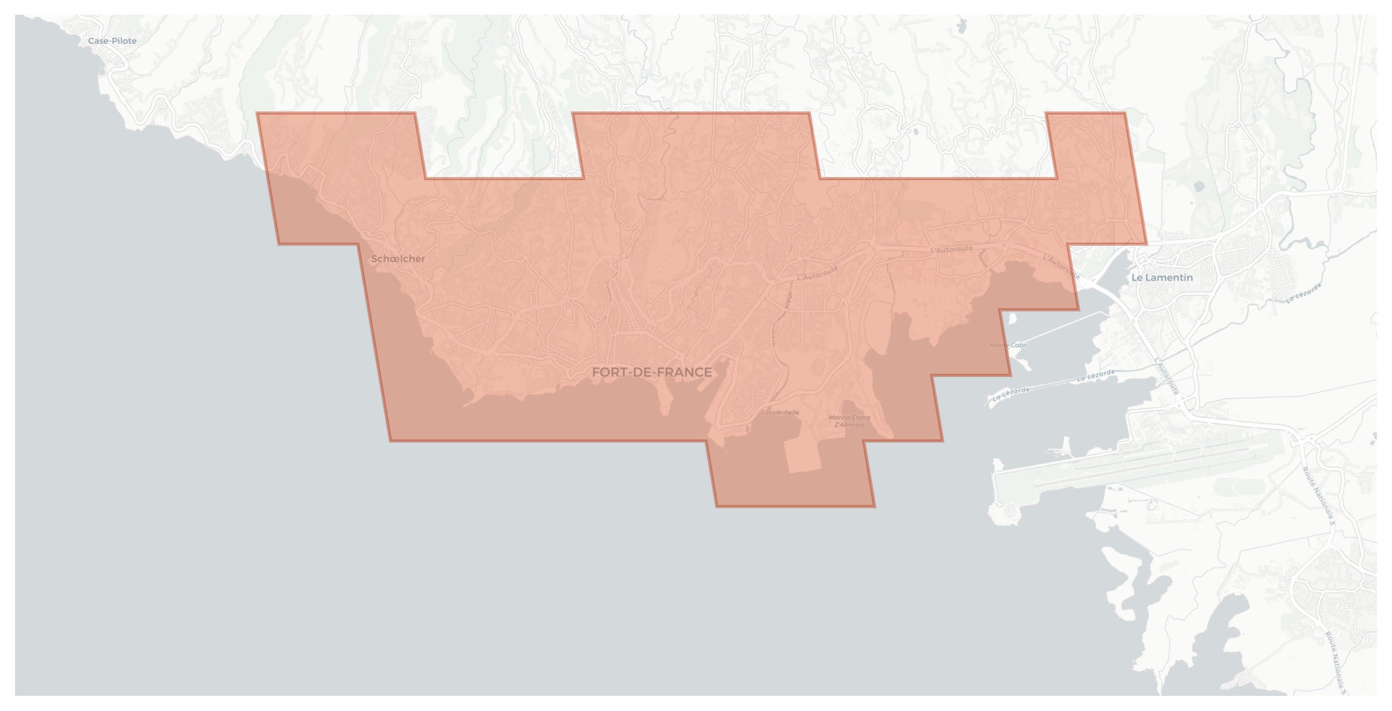 Fort-de-France geographic map