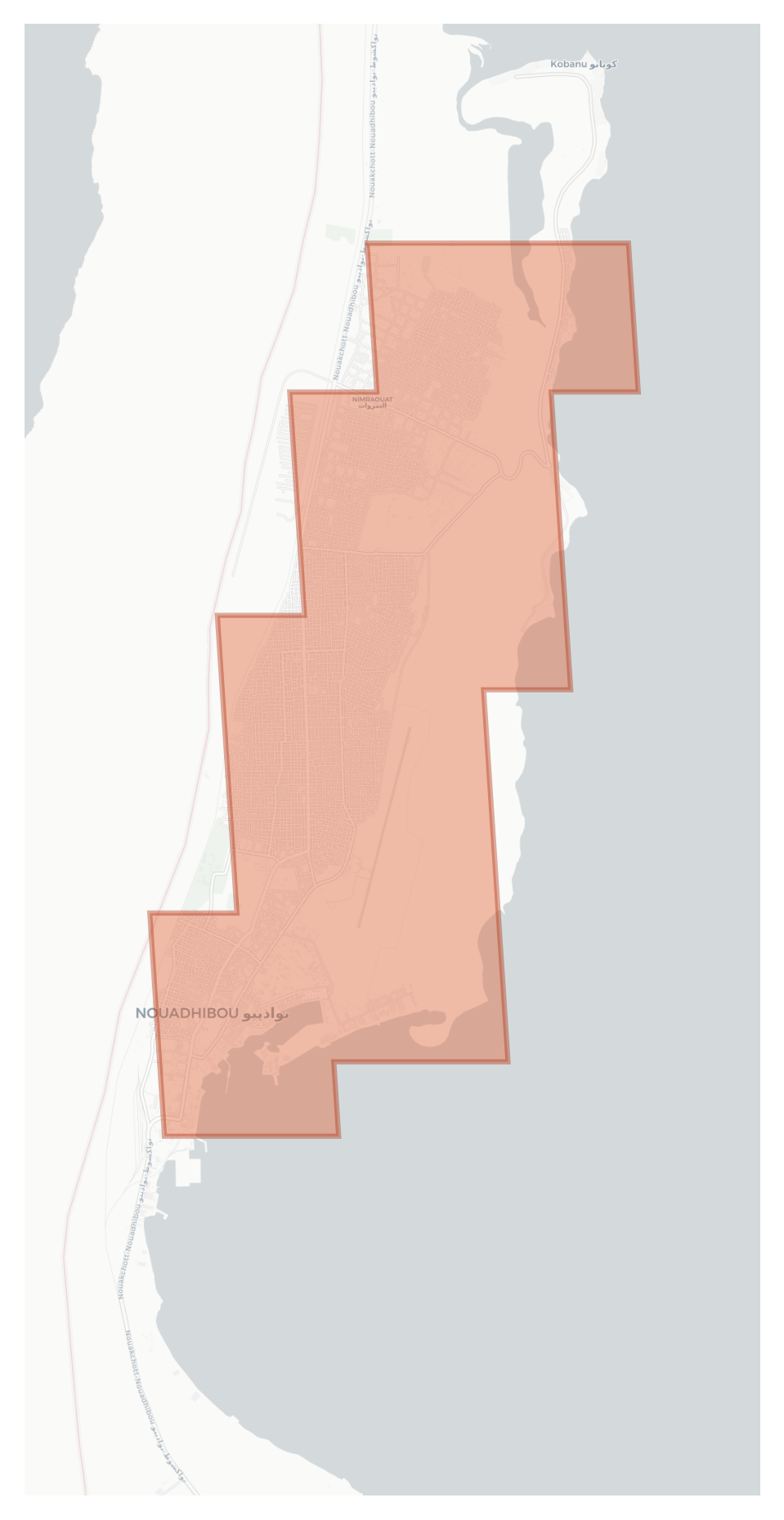 Nouadhibou geographic map