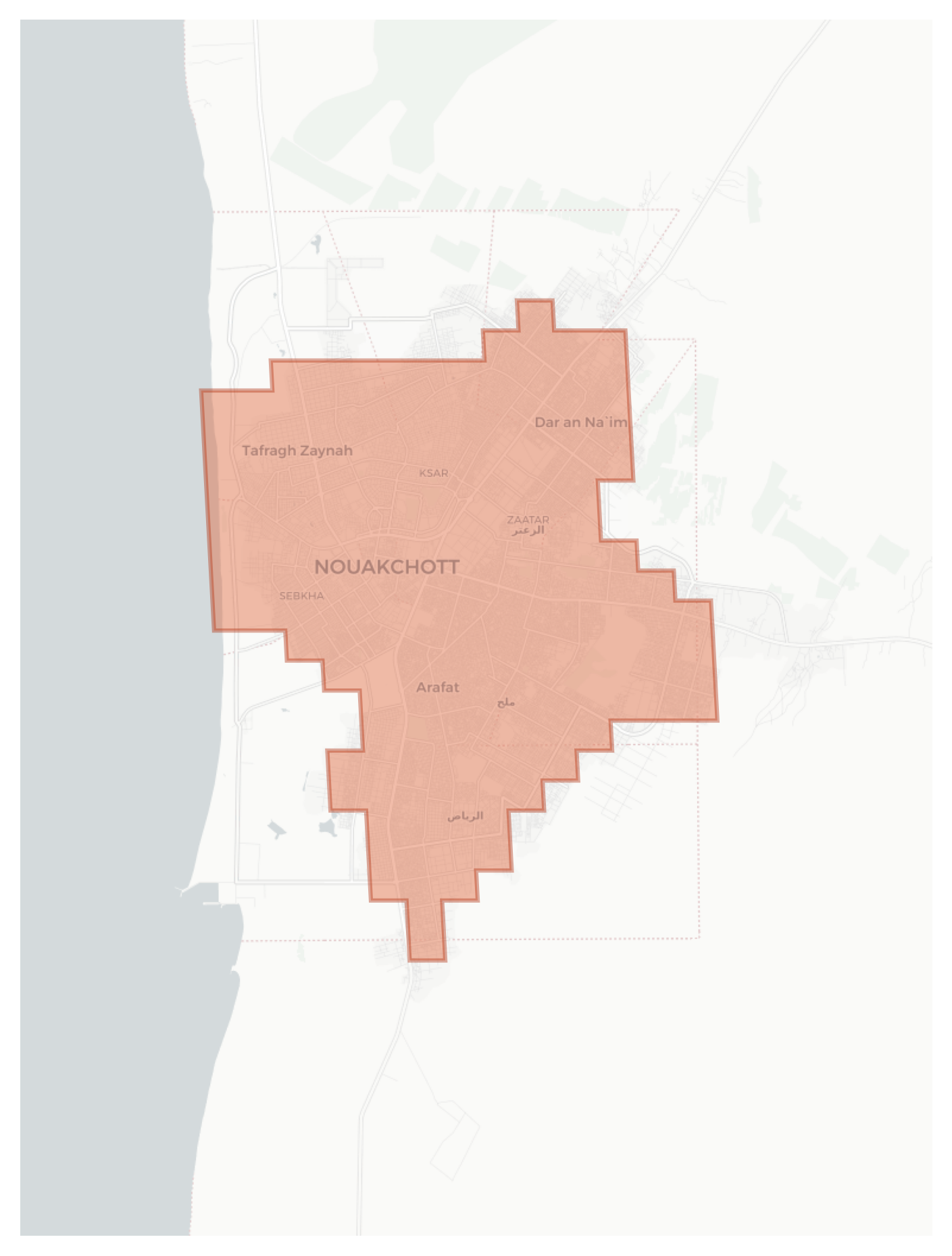 Nouakchott geographic map