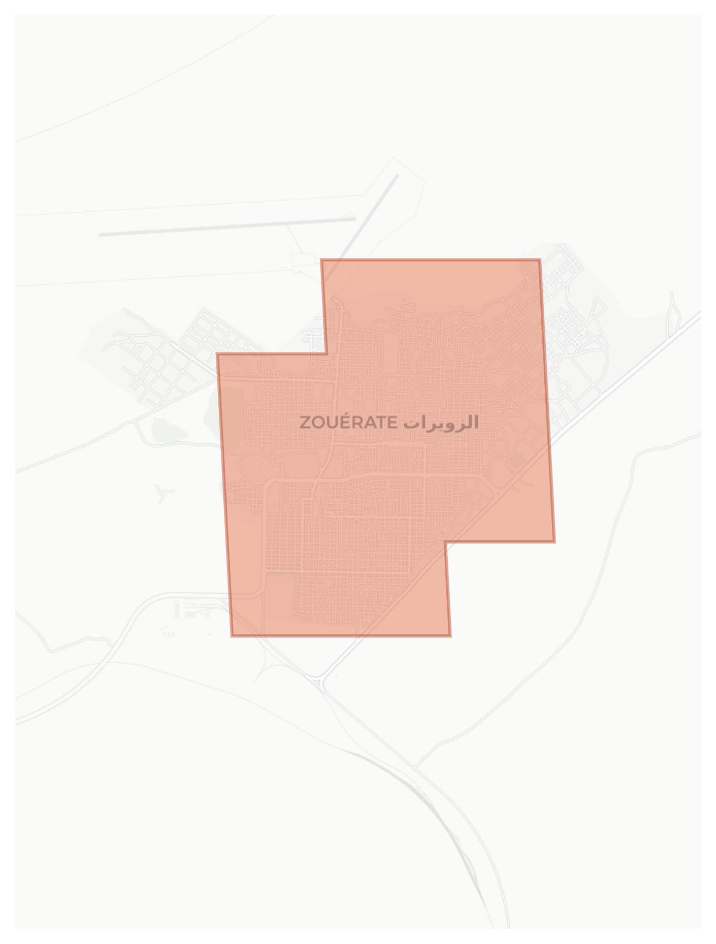 Zouérat geographic map