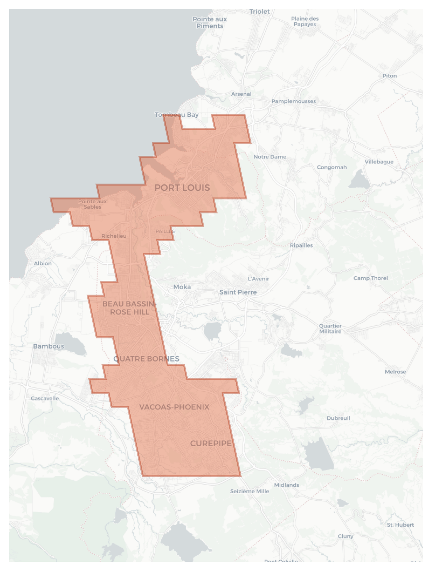 Port Louis geographic map