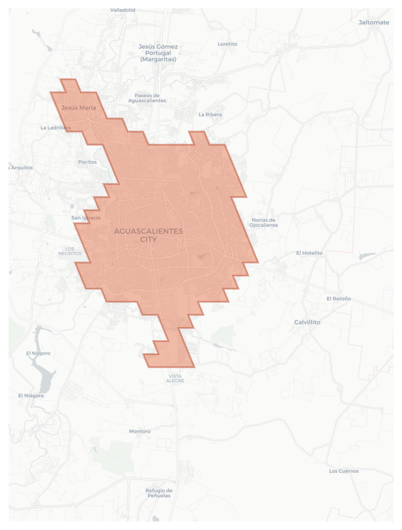 Aguascalientes geographic map