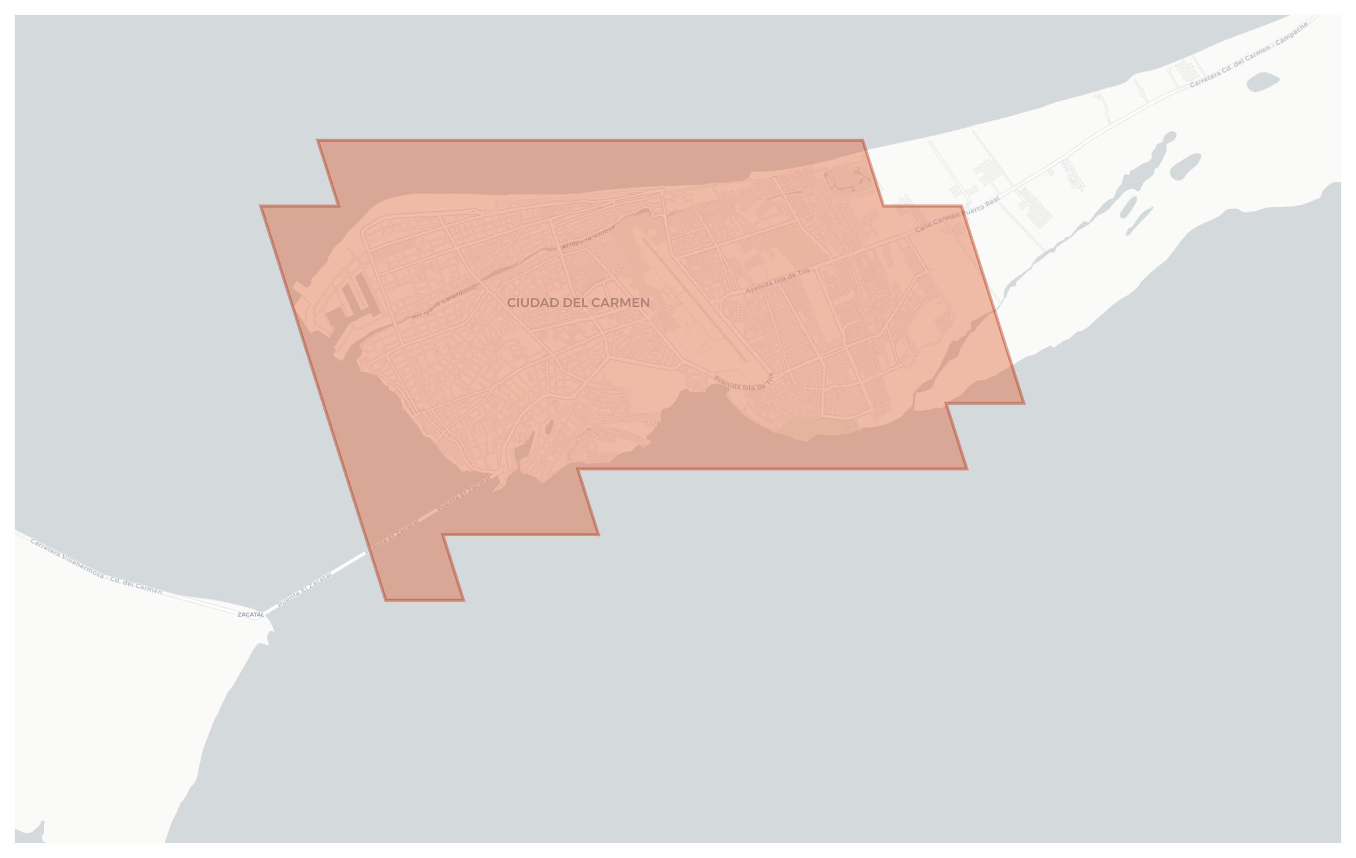 Ciudad del Carmen geographic map