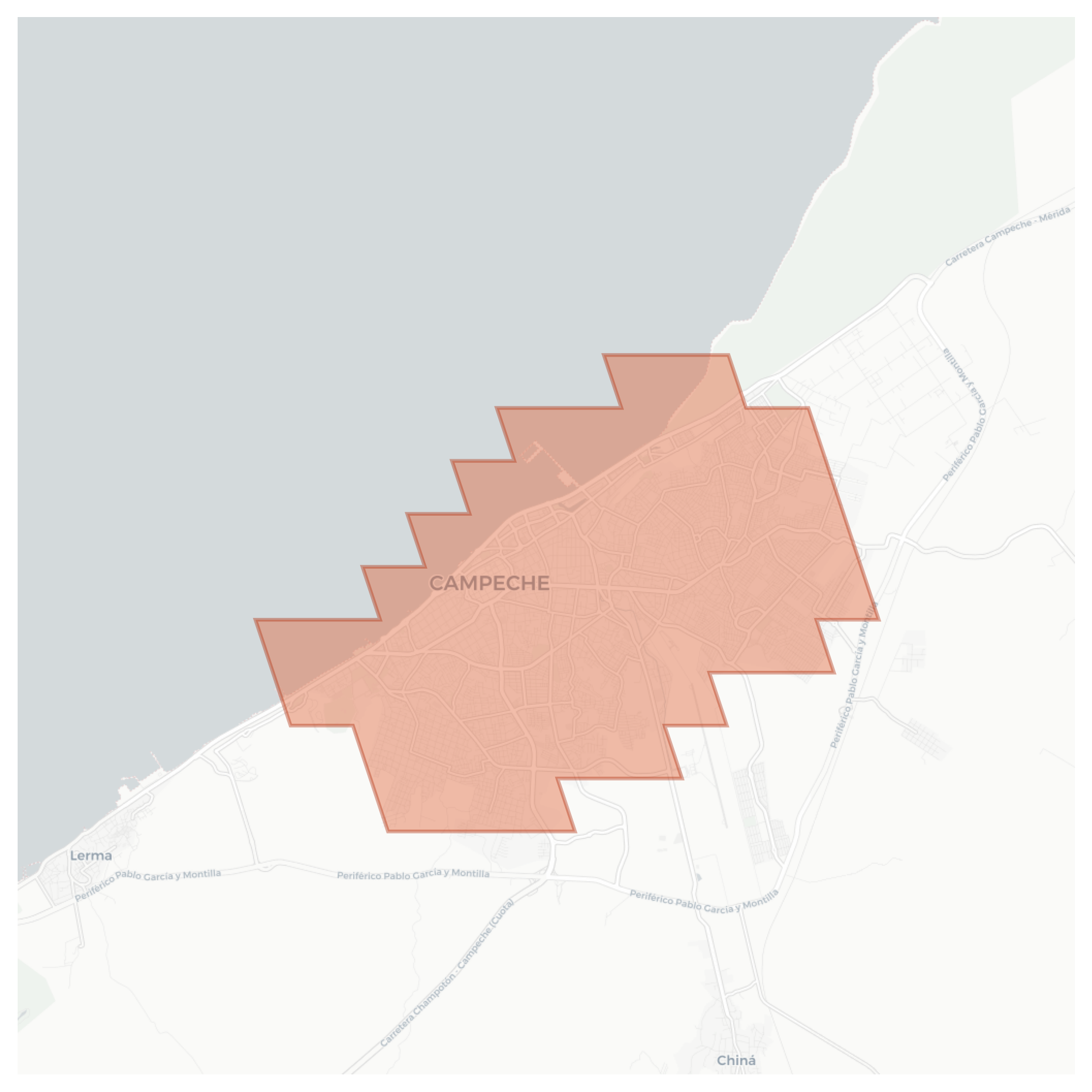 Campeche geographic map