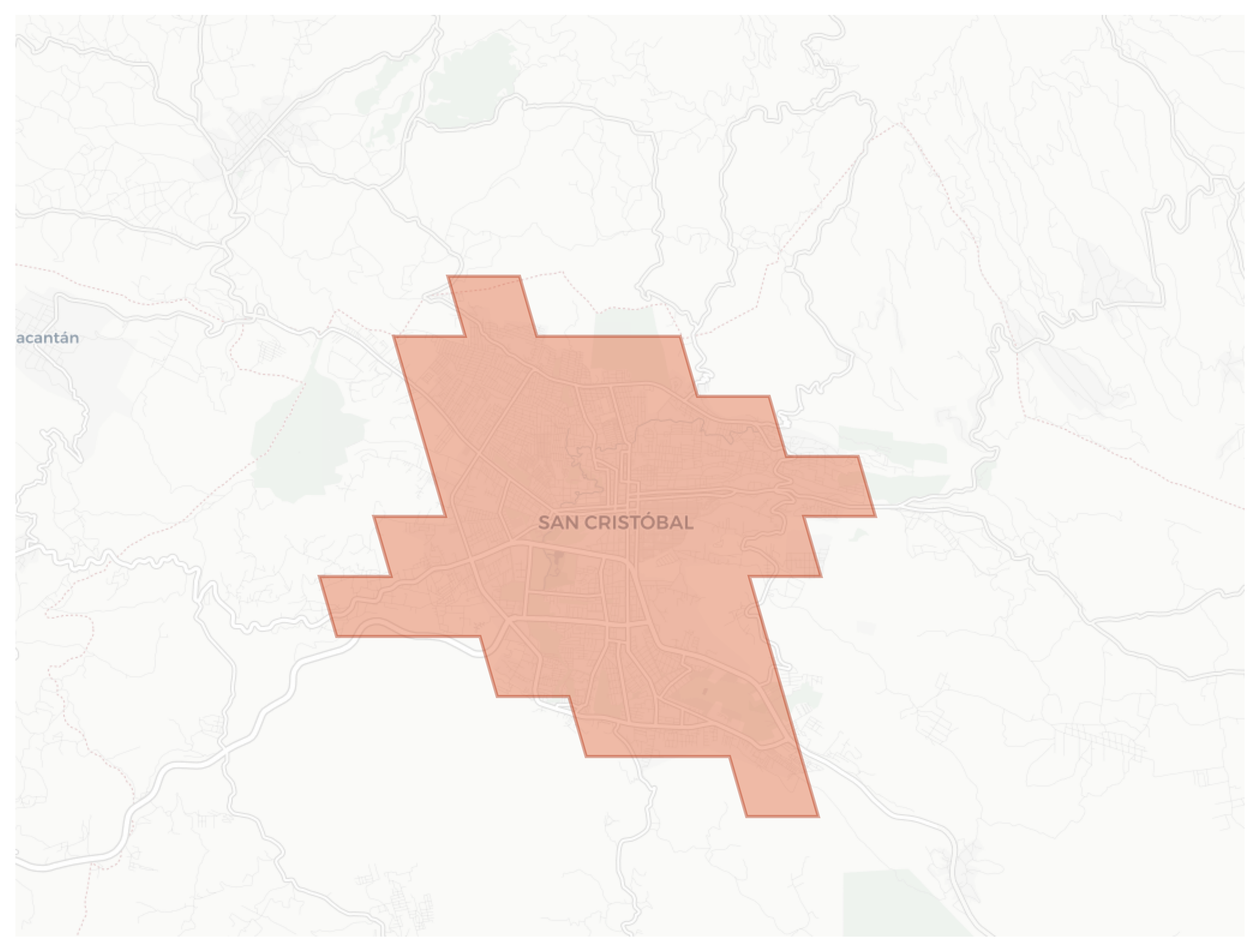 San Cristóbal de las Casas geographic map