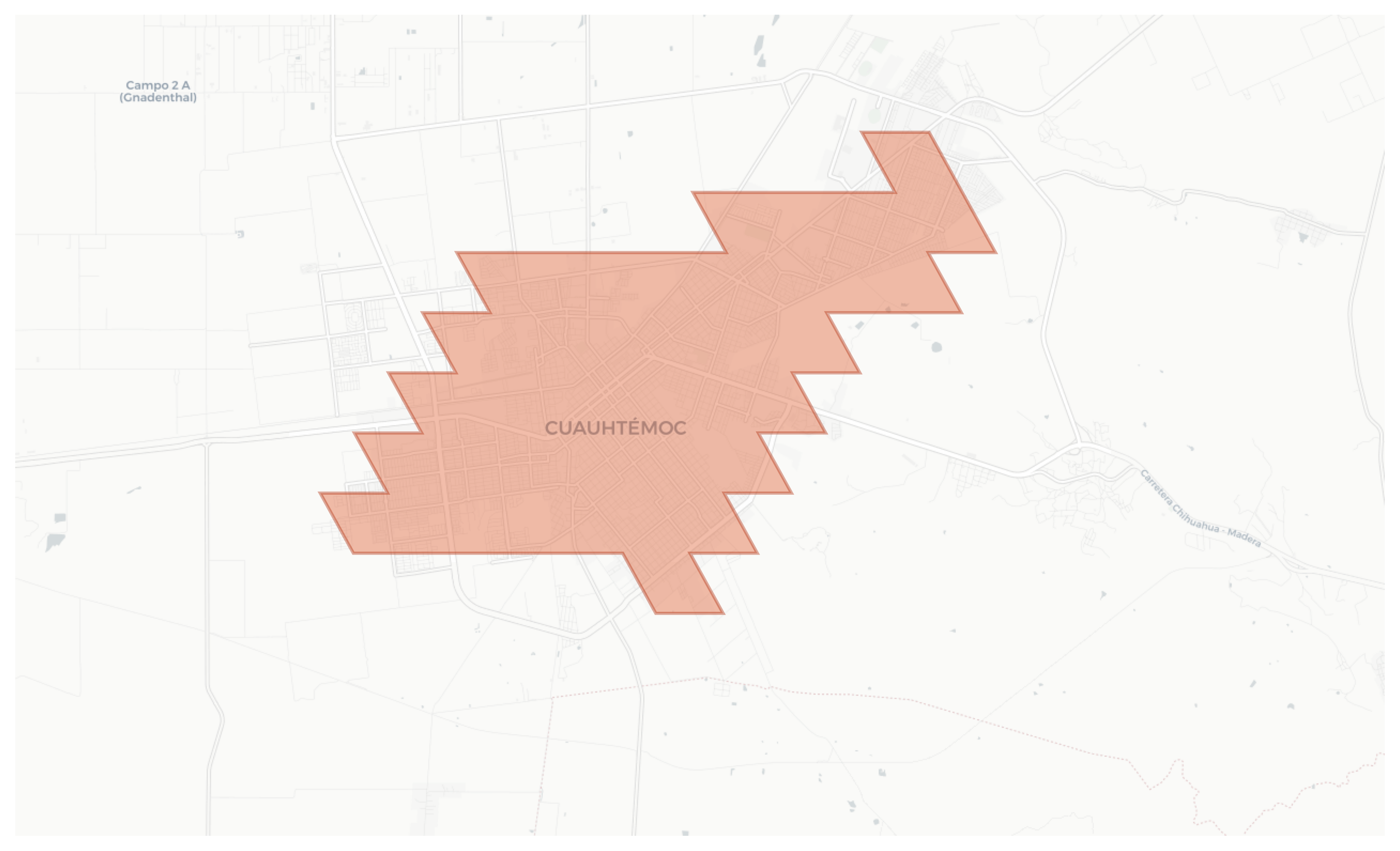 Cuauhtémoc geographic map