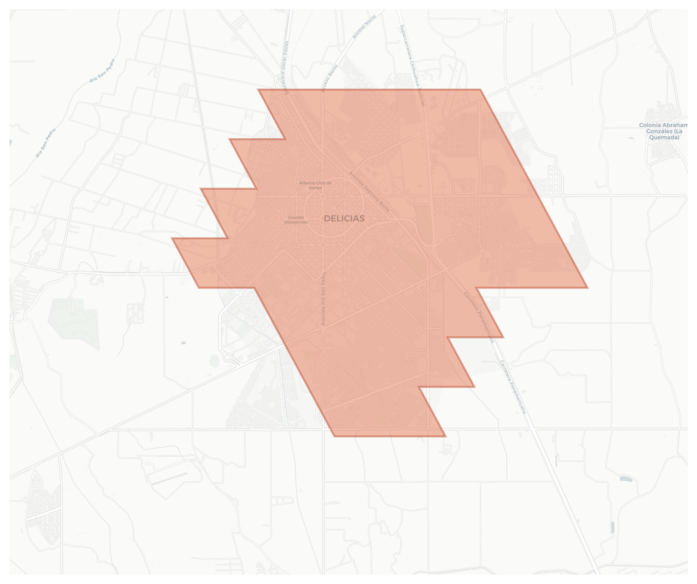 Delicias geographic map