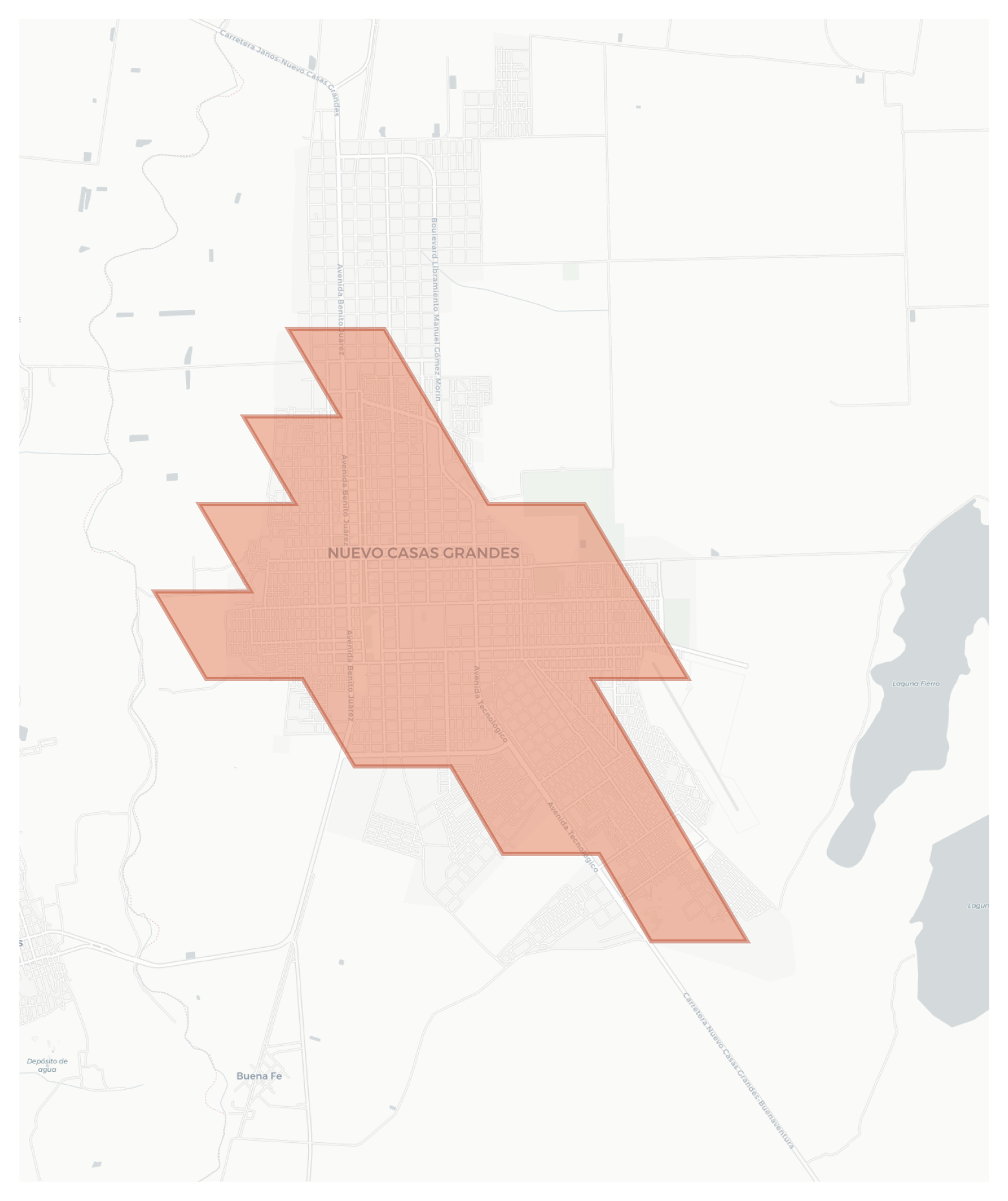 Nuevo Casas Grandes geographic map