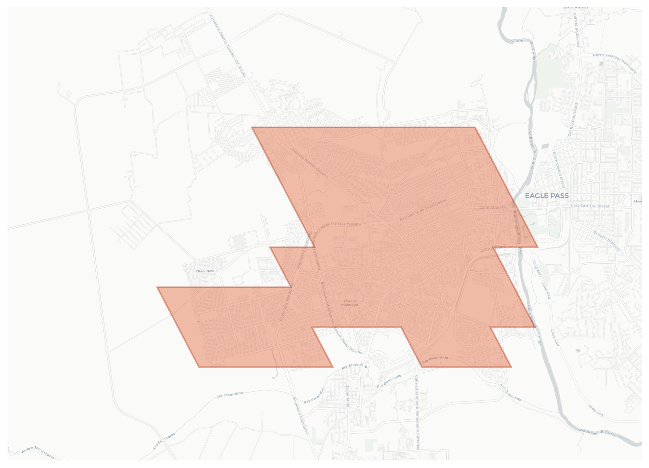 Piedras Negras geographic map