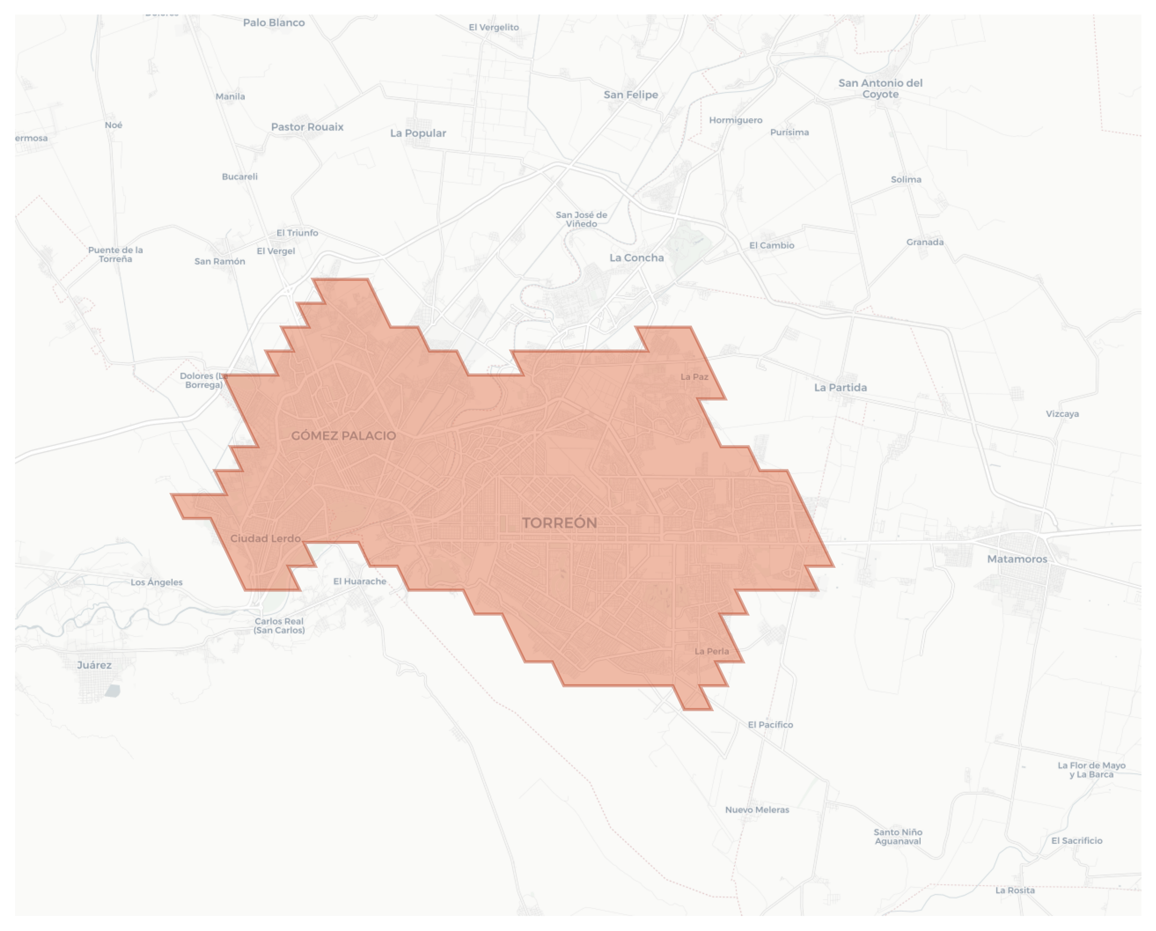 Torreón geographic map