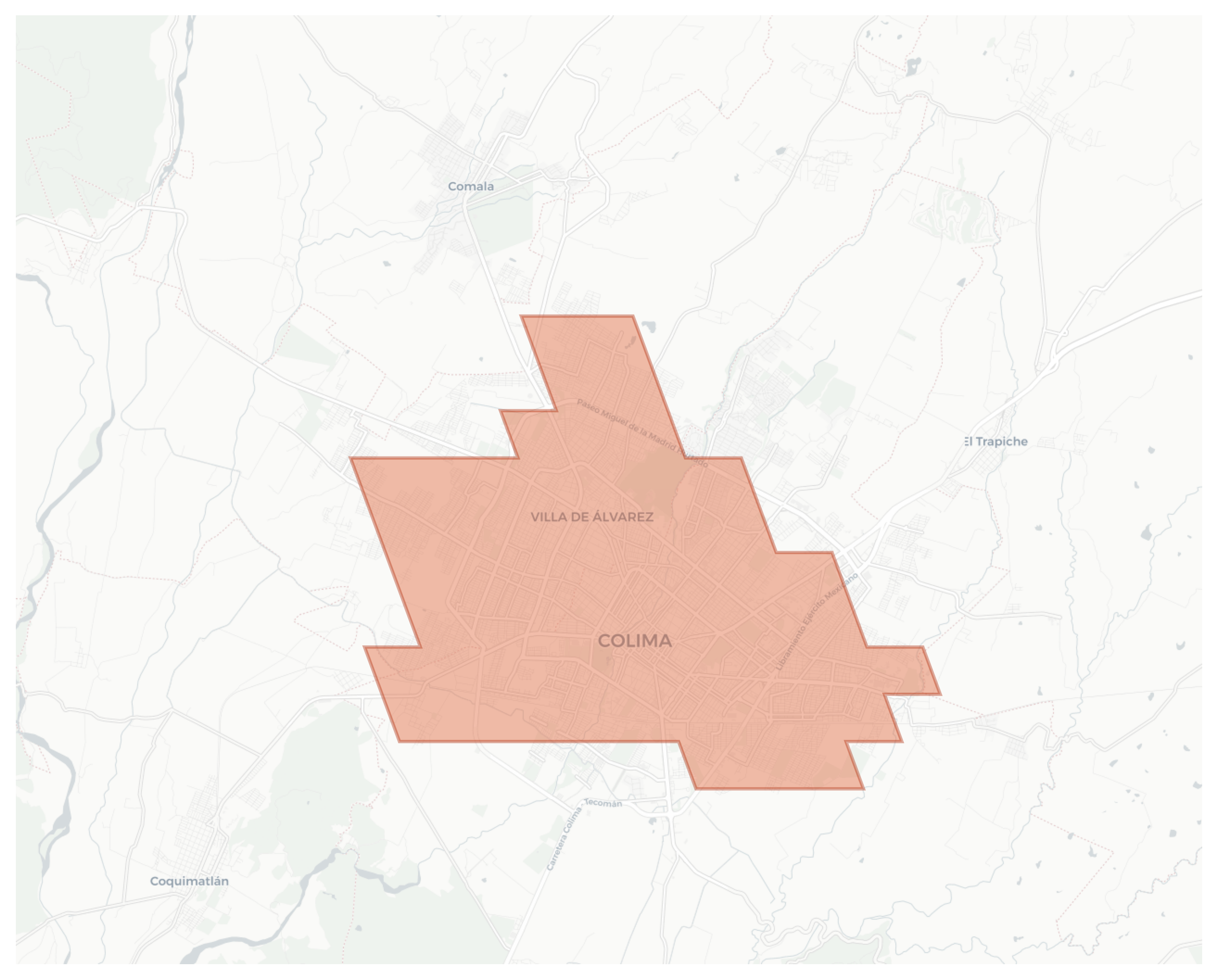 Colima geographic map