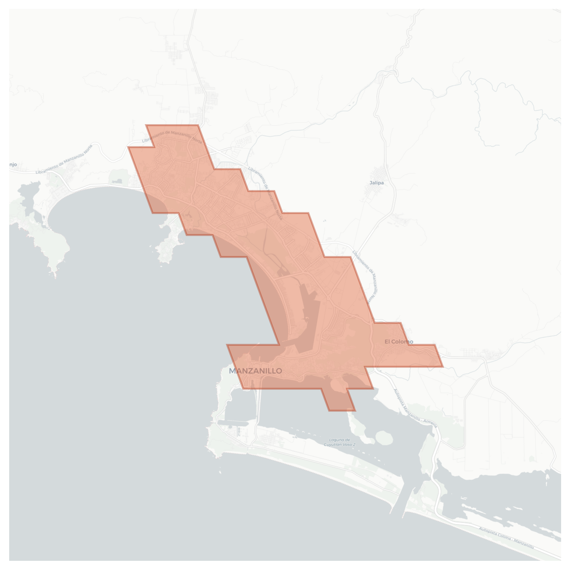 Manzanillo geographic map