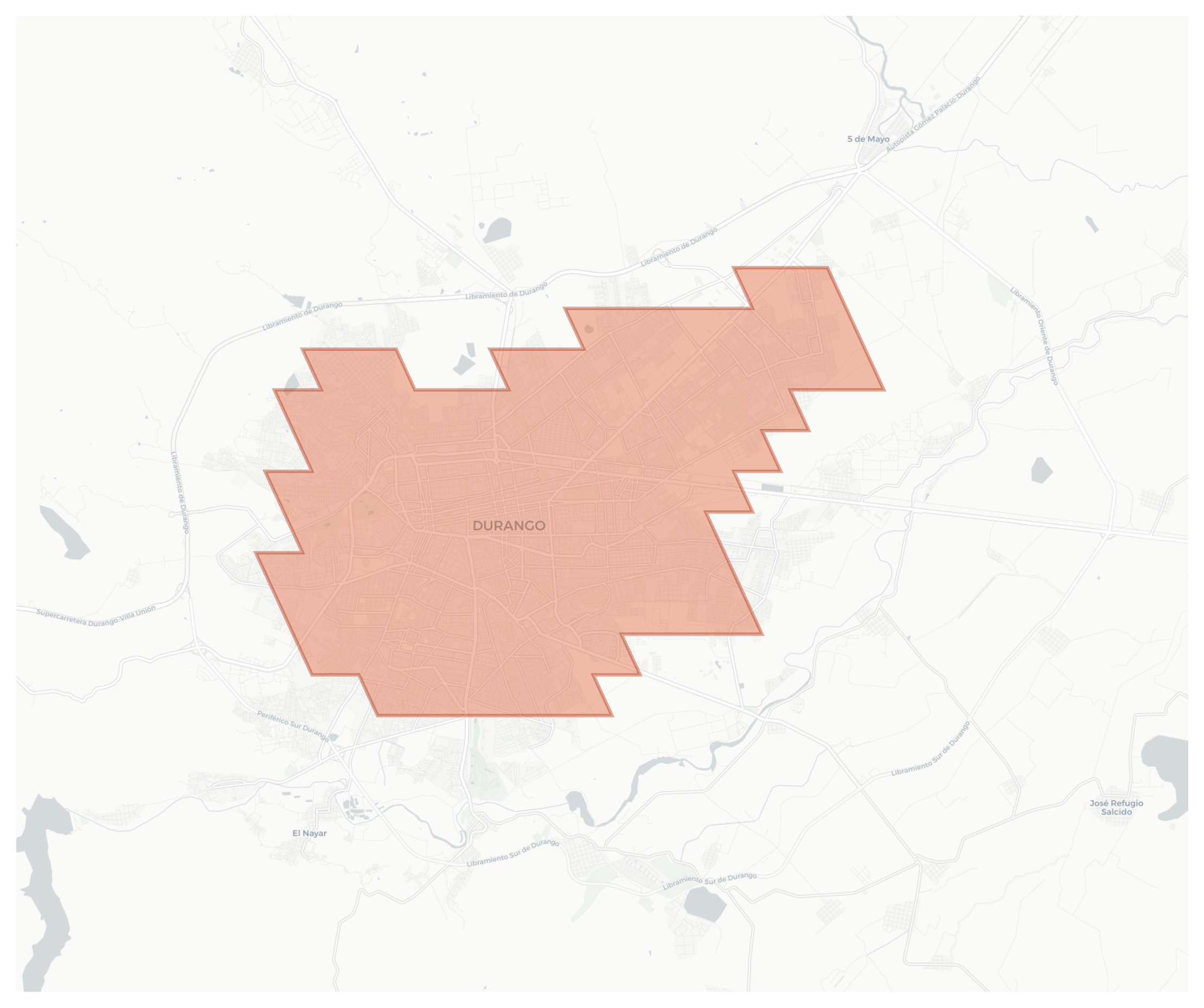 Durango geographic map