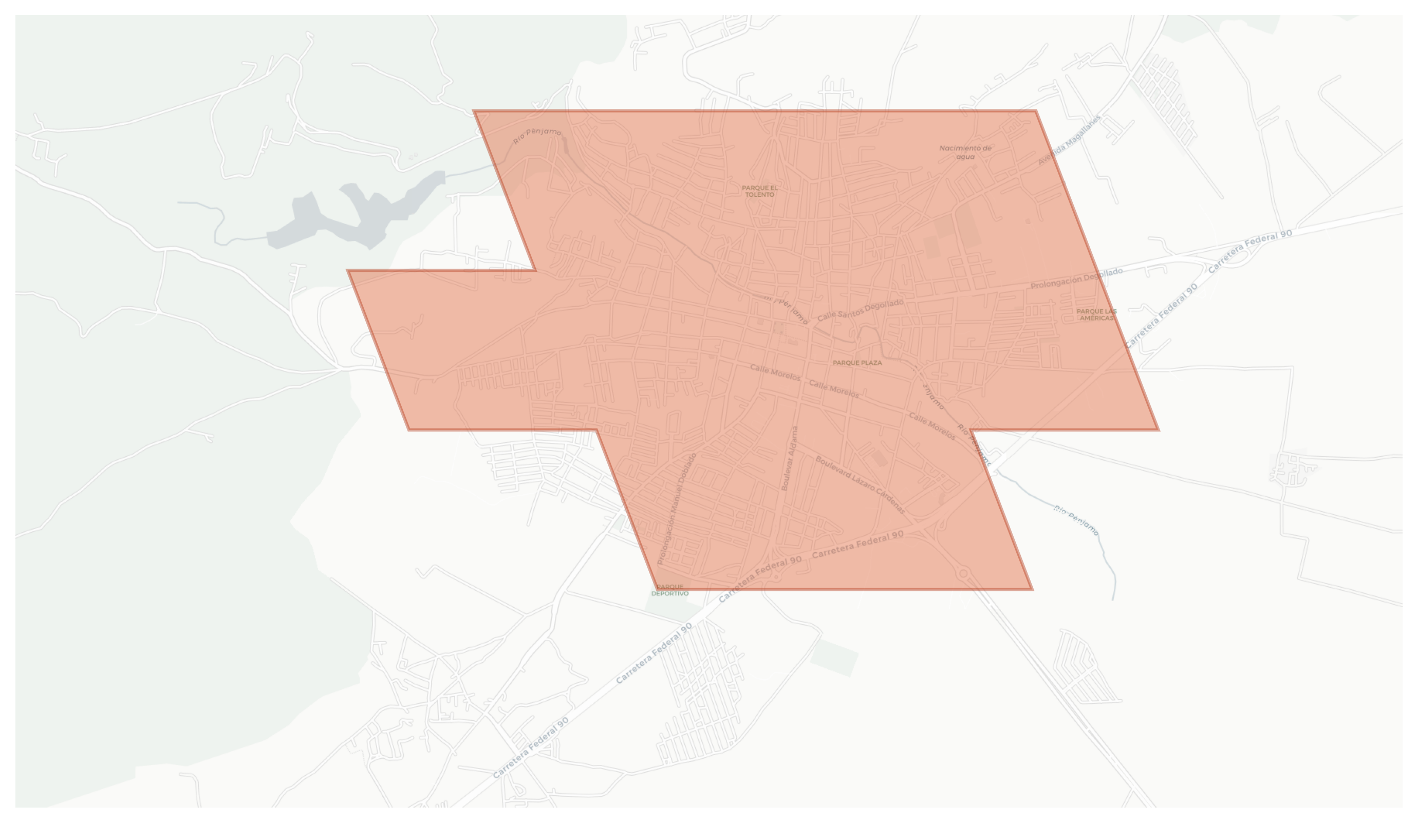 Pénjamo geographic map