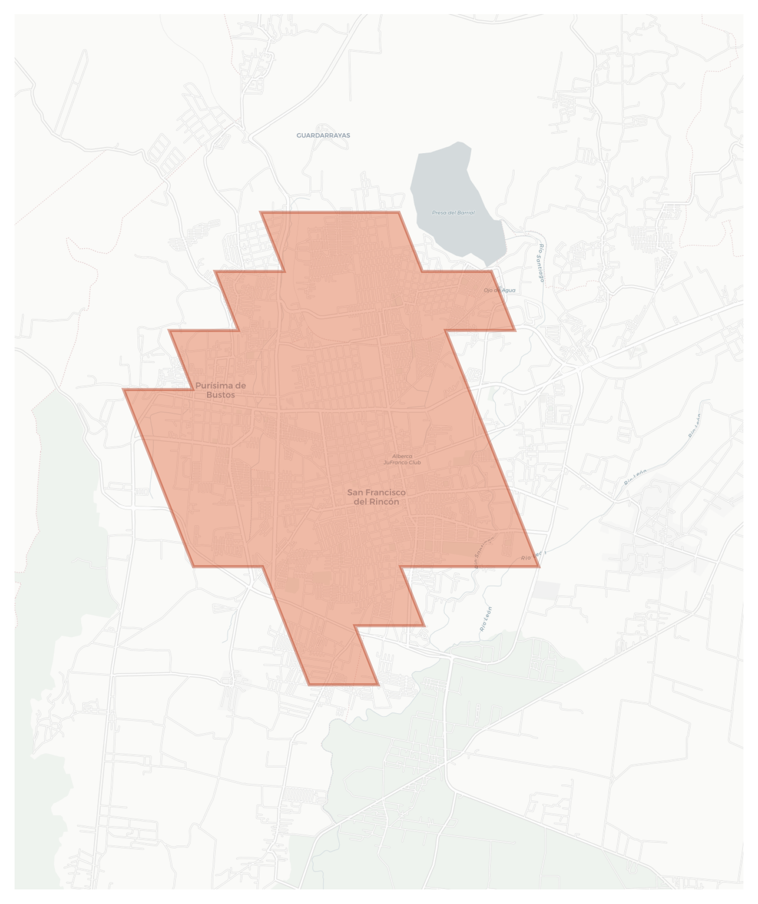 San Francisco del Rincón geographic map