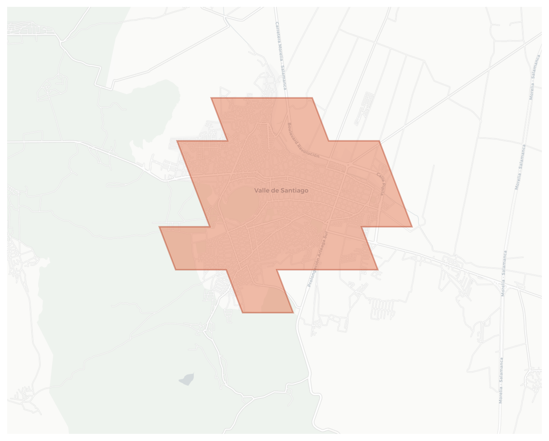 Valle de Santiago geographic map