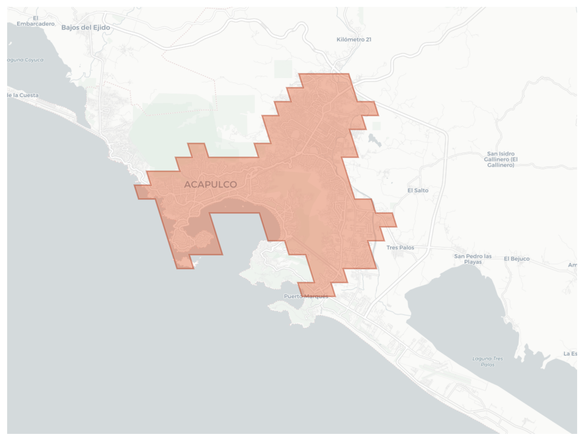 Acapulco geographic map