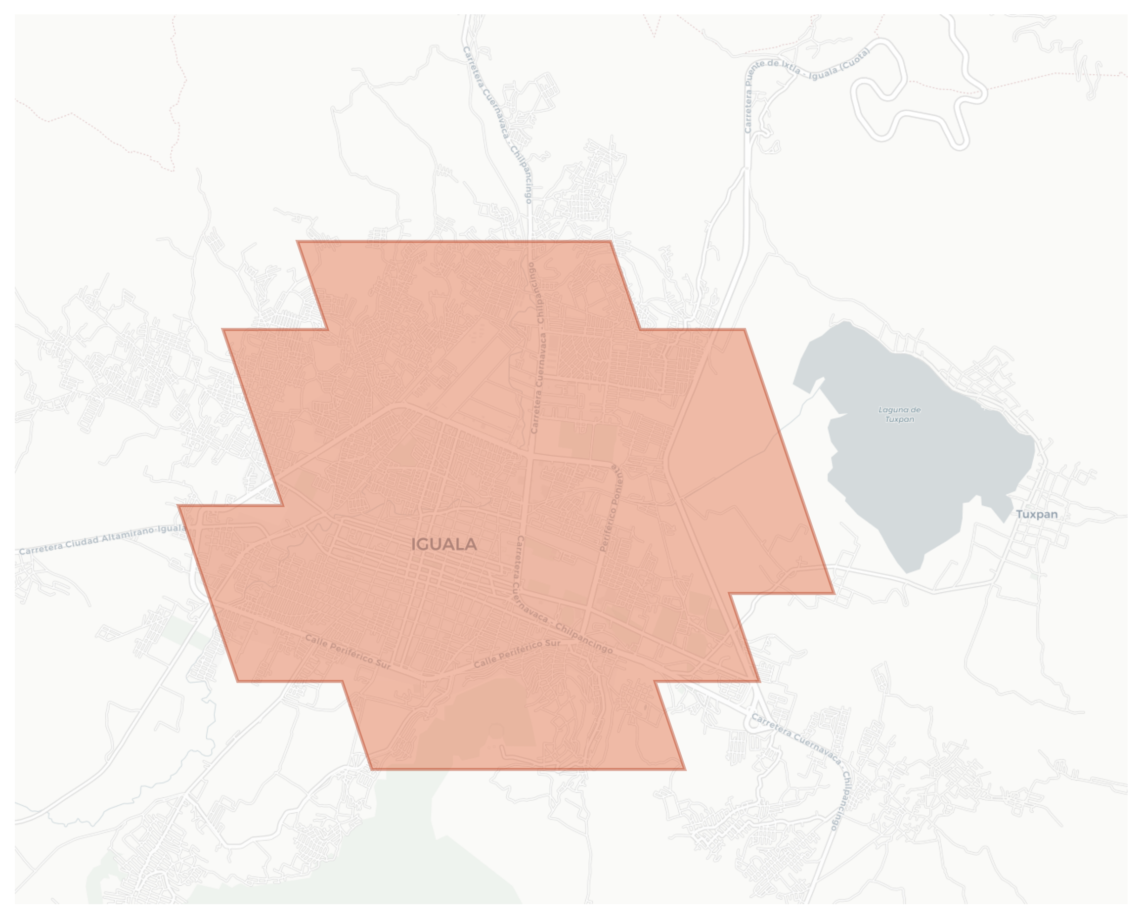 Iguala geographic map