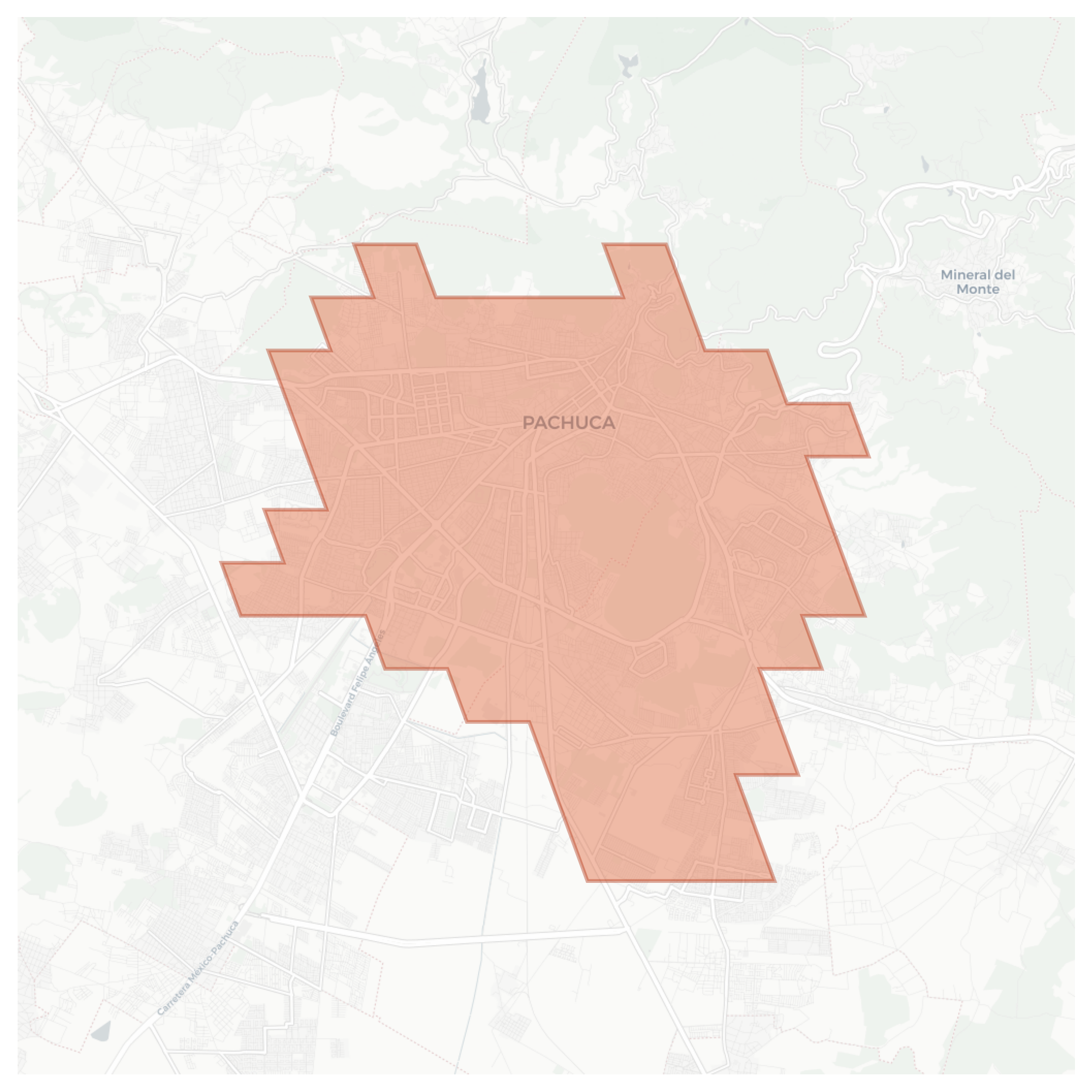 Pachuca geographic map