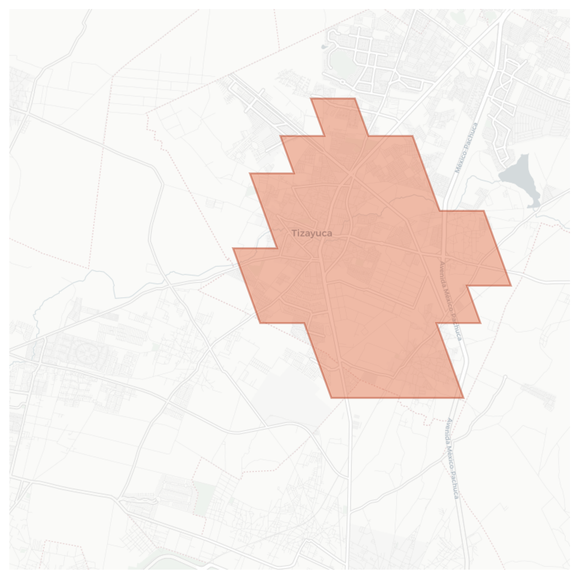 Tizayuca geographic map