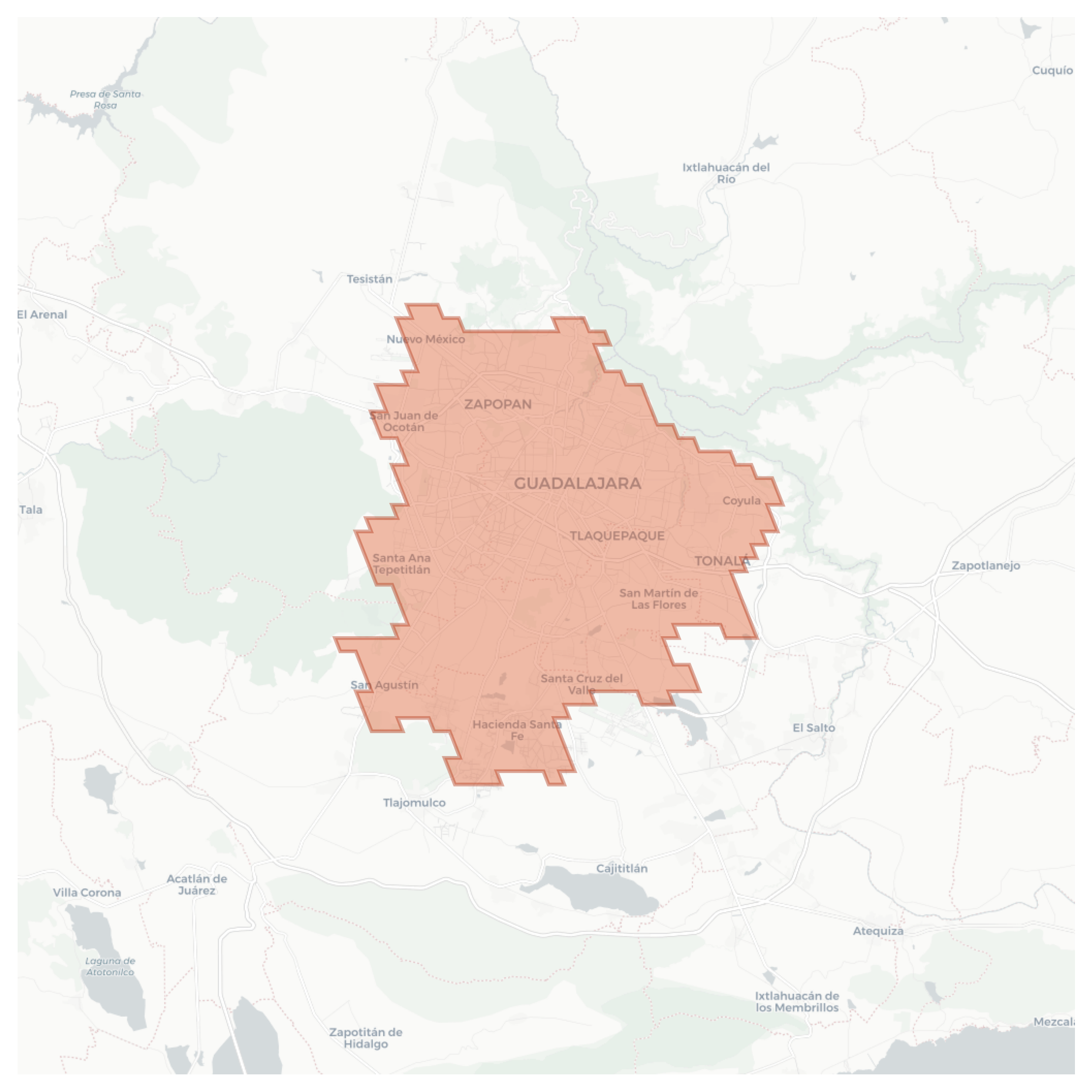 Guadalajara geographic map