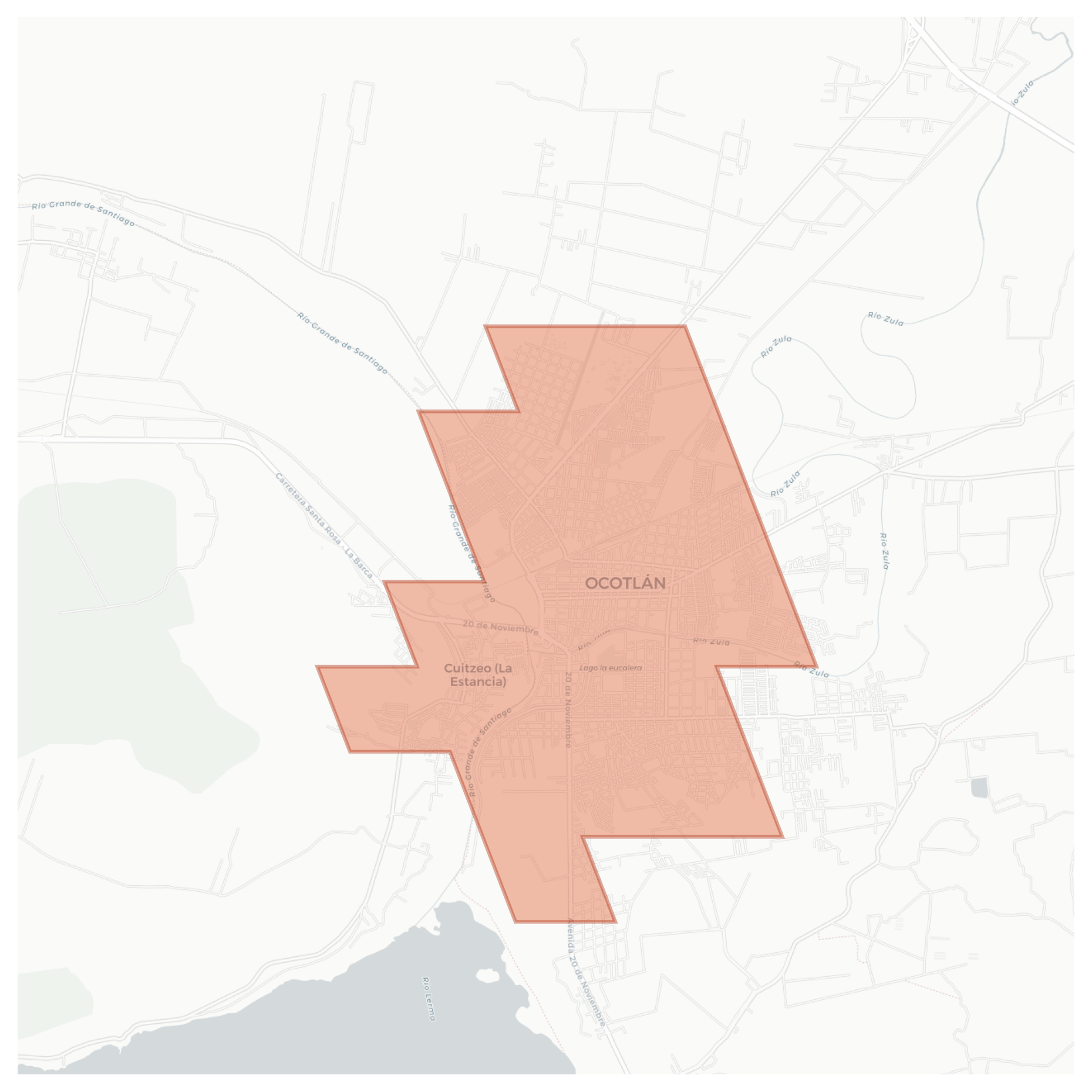 Ocotlán geographic map