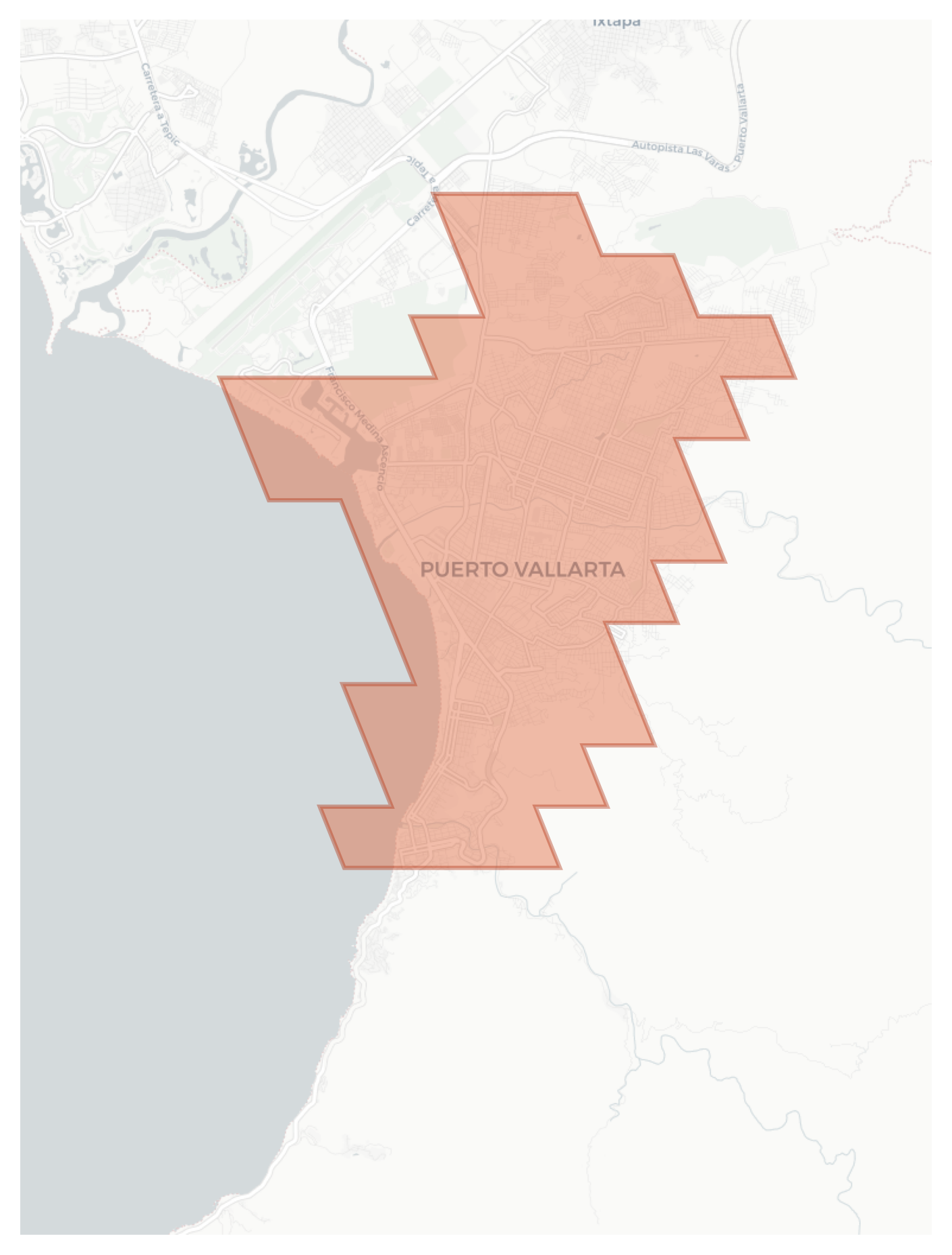 Puerto Vallarta geographic map