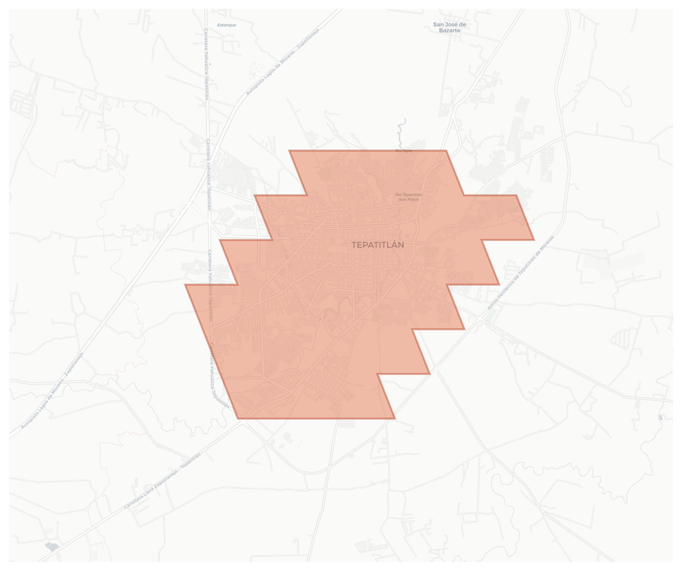 Tepatitlán geographic map