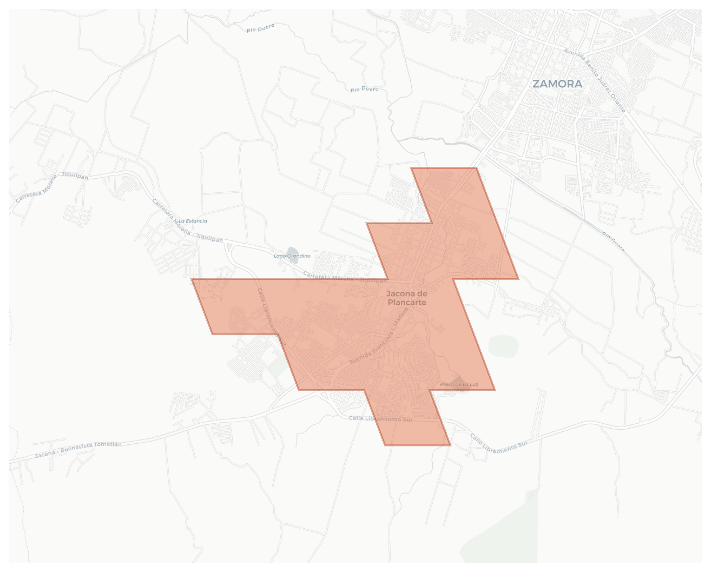 Jacona de Plancarte geographic map