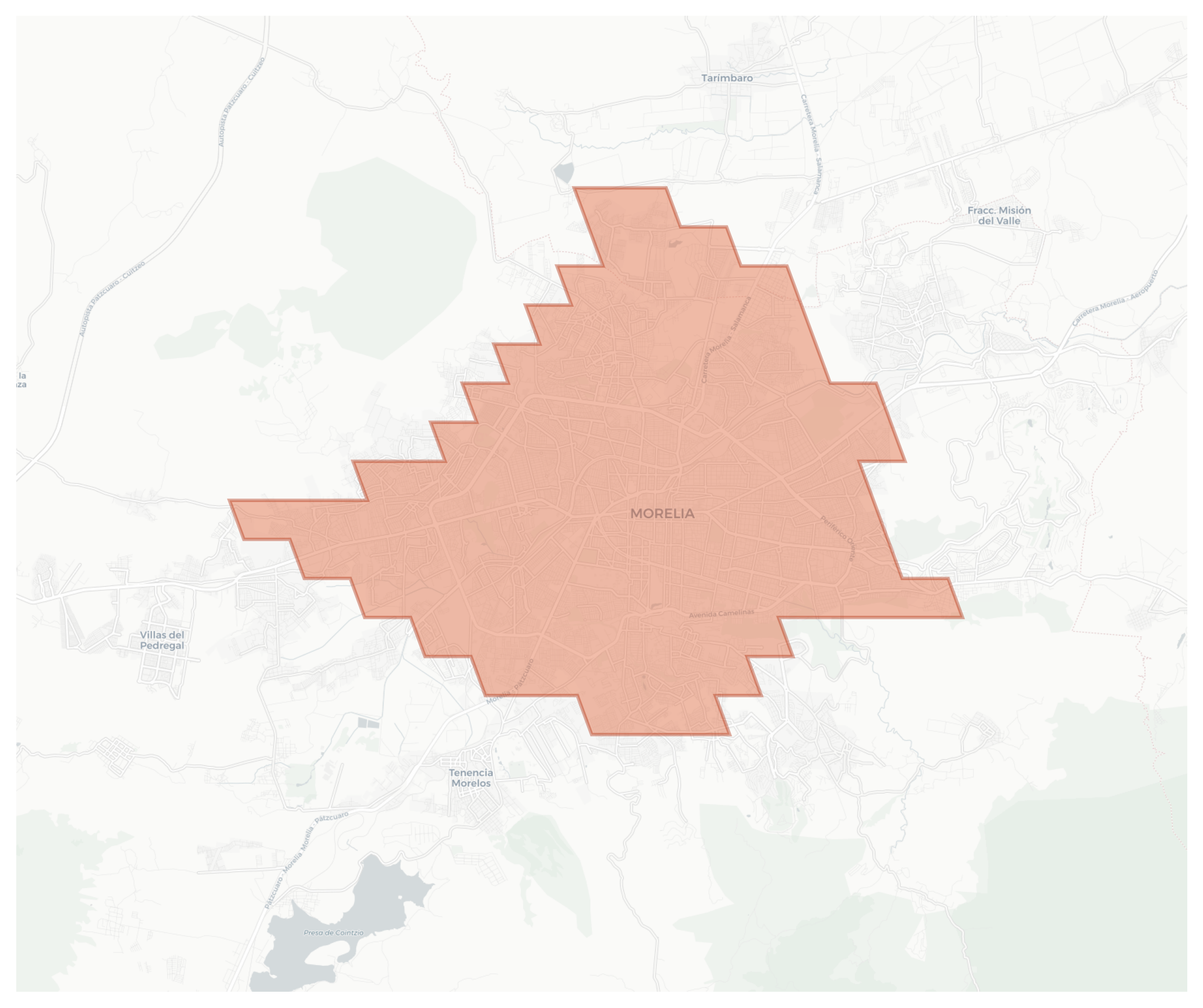Morelia geographic map
