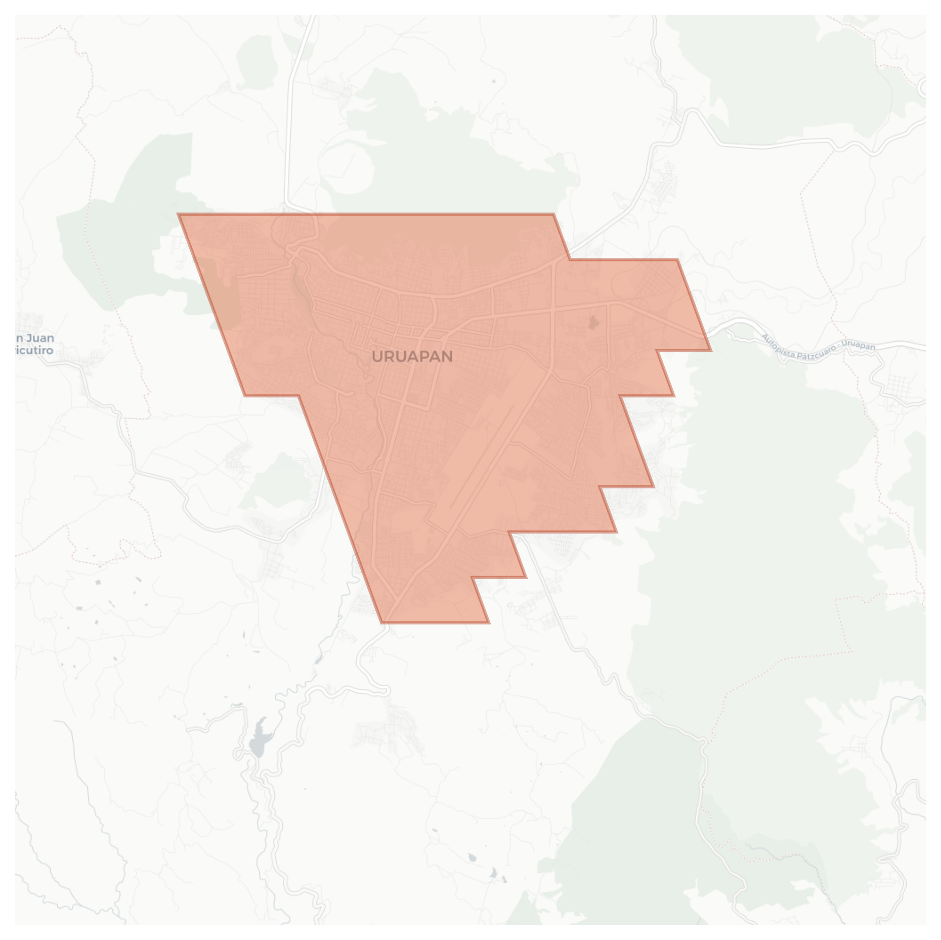 Uruapan geographic map