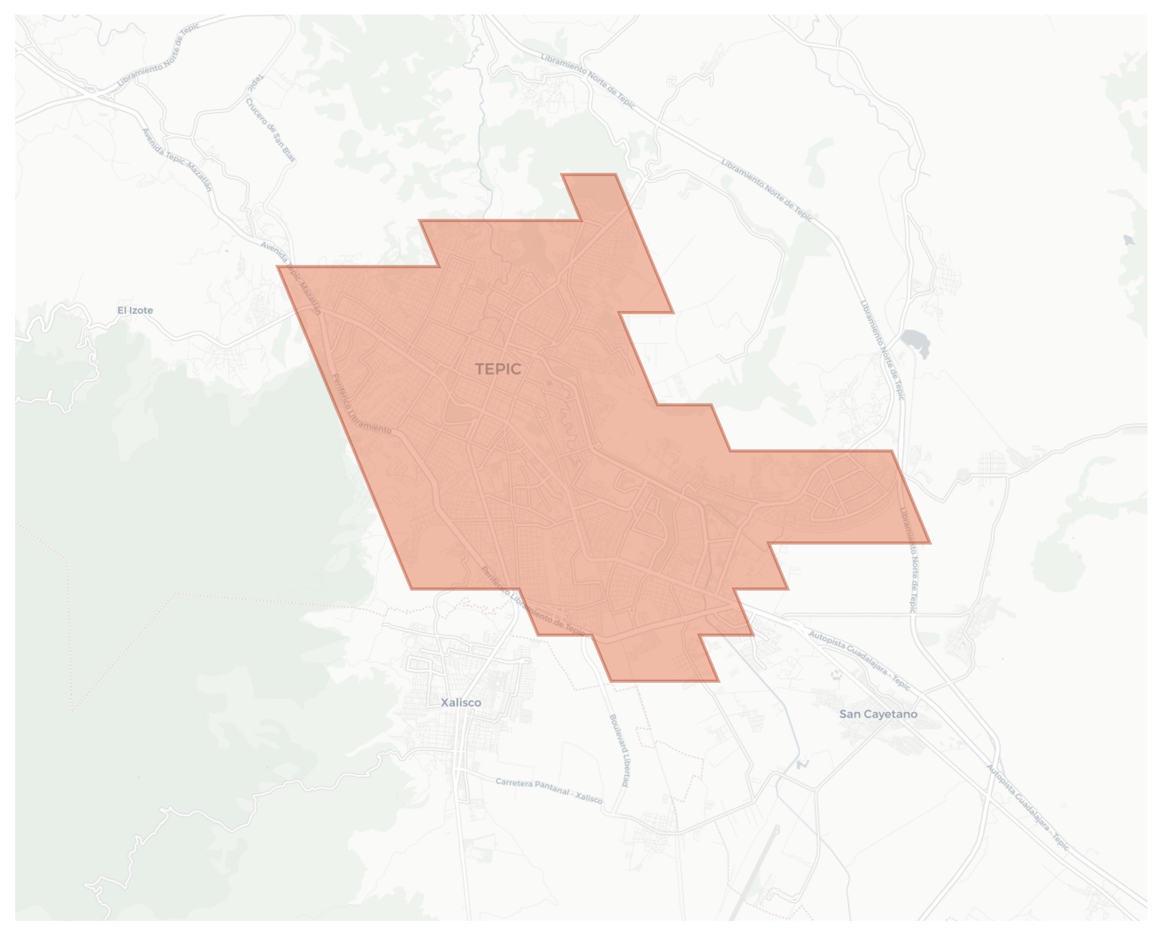 Tepic geographic map