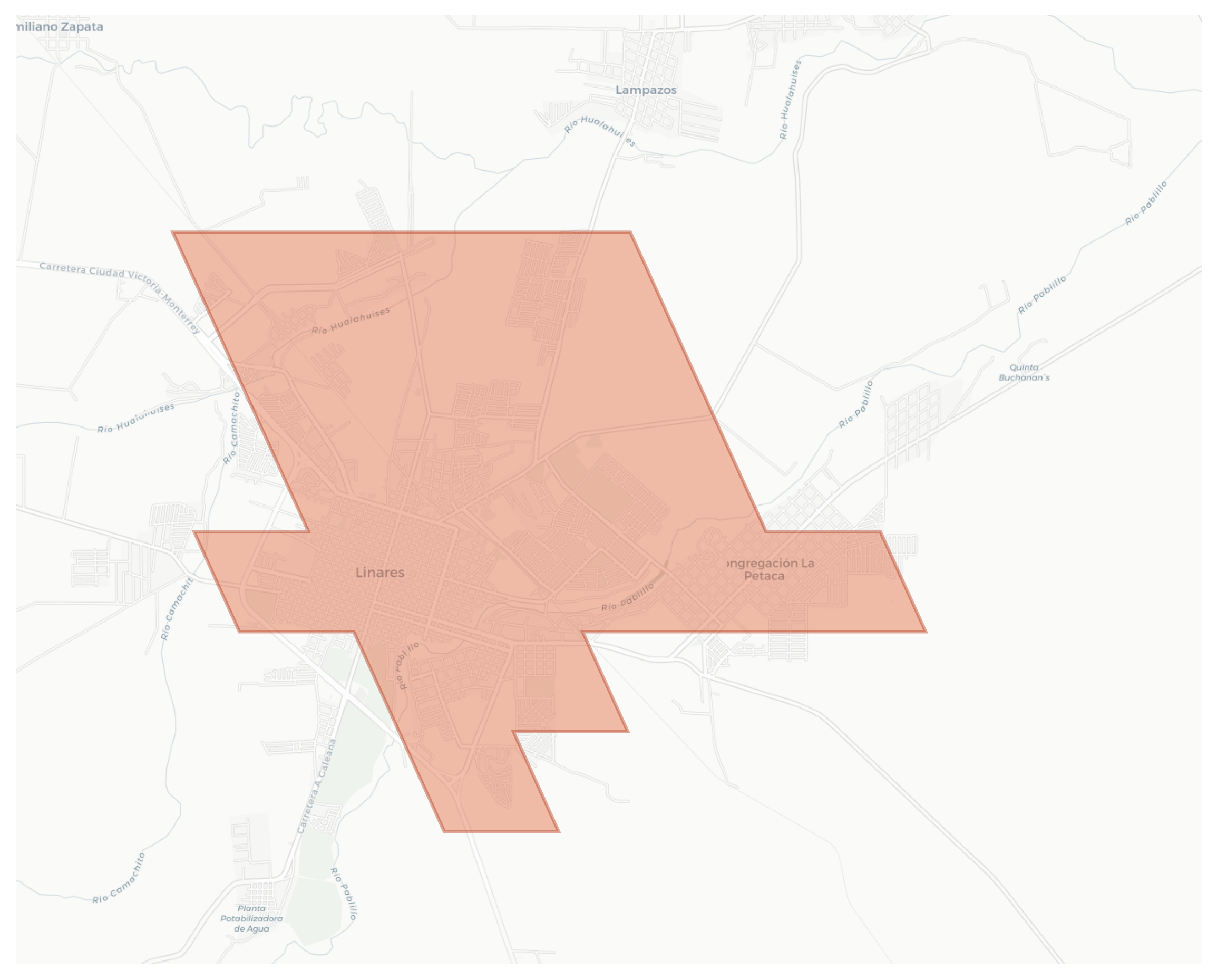 Linares geographic map