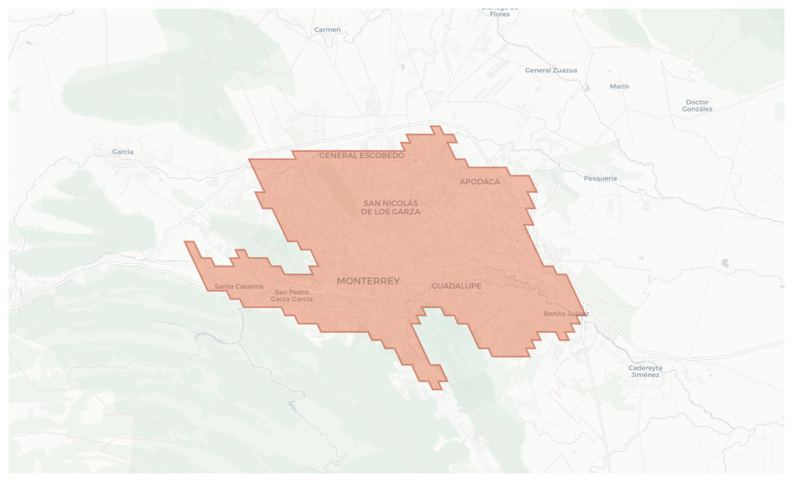 Monterrey geographic map
