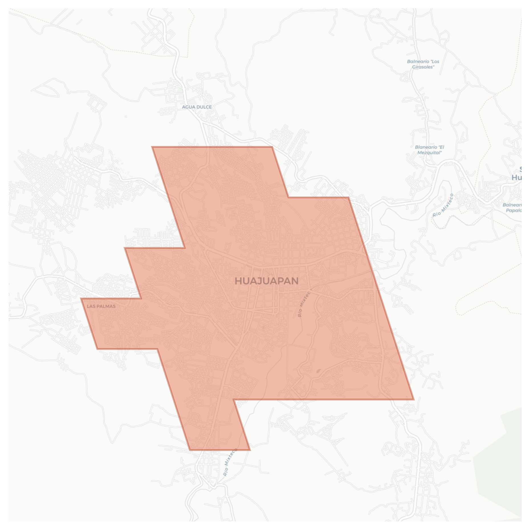 Huajuapan geographic map