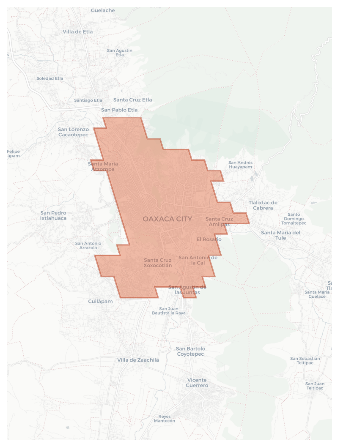 Oaxaca de Juárez geographic map