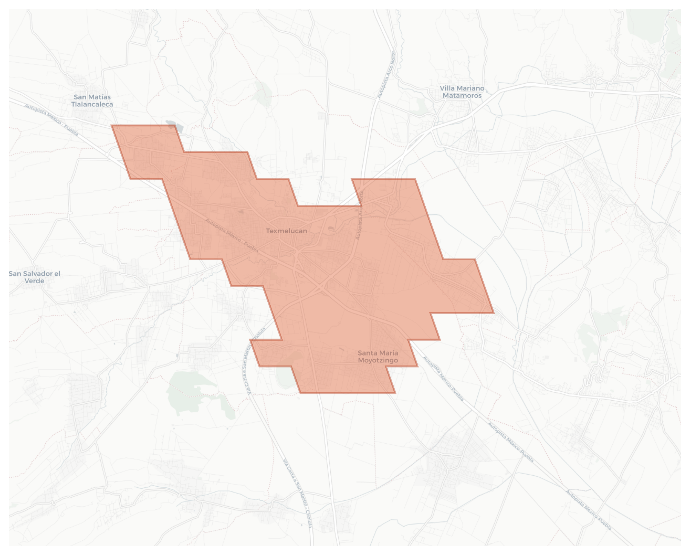 Texmelucan geographic map