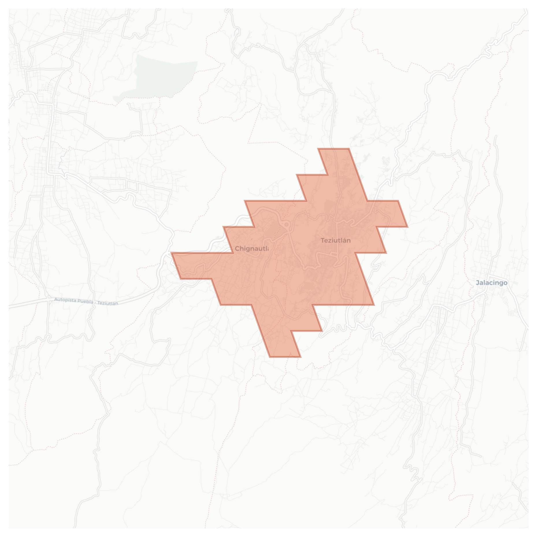 Teziutlán geographic map