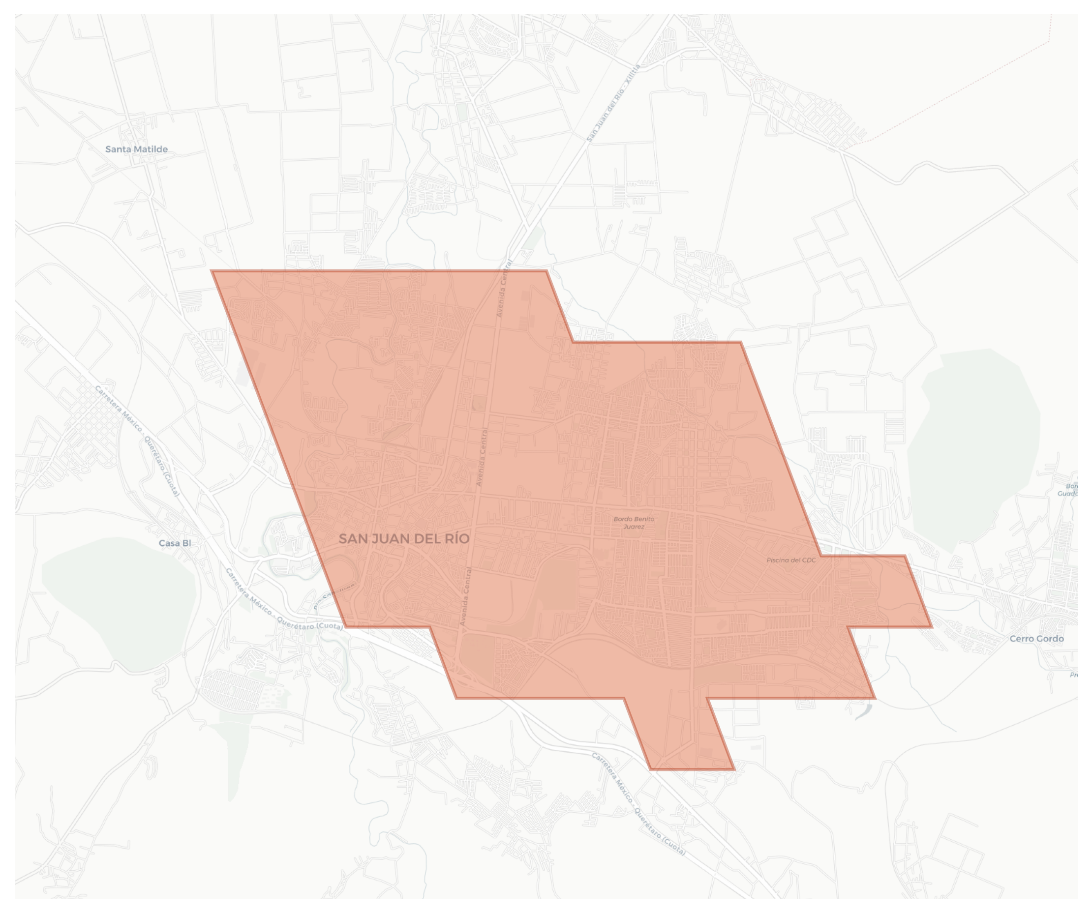 San Juan del Río geographic map