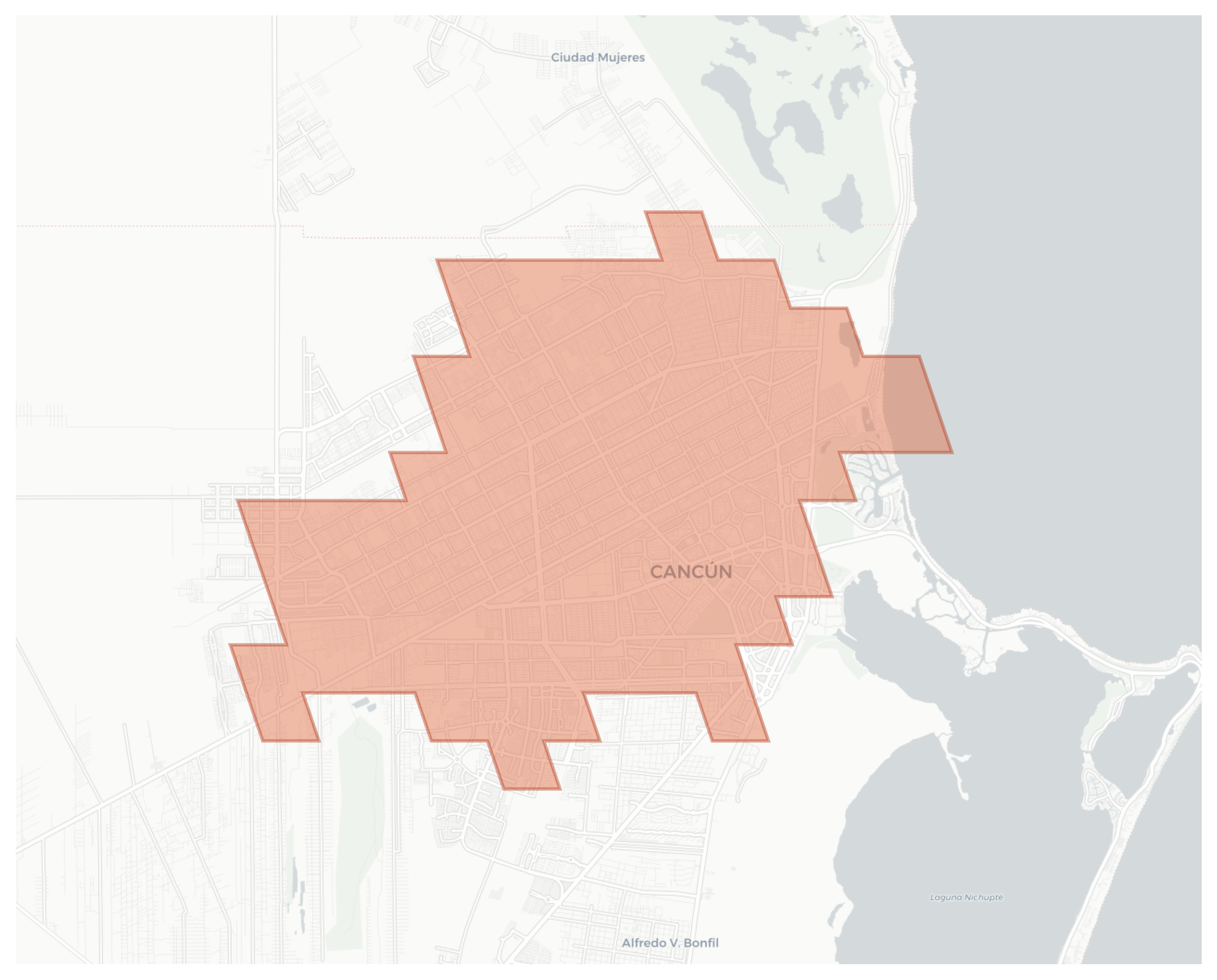 Cancún geographic map