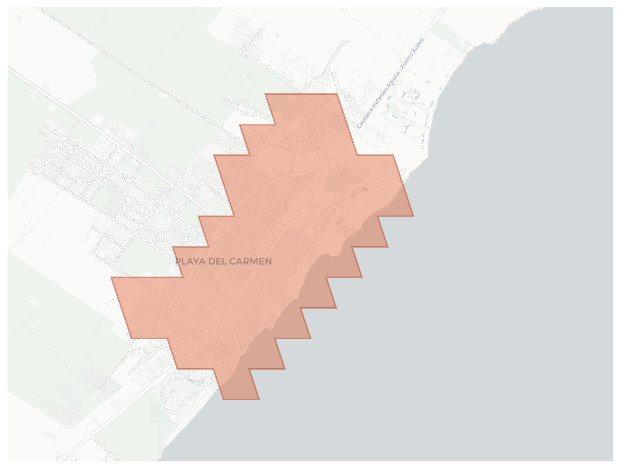 Playa del Carmen geographic map