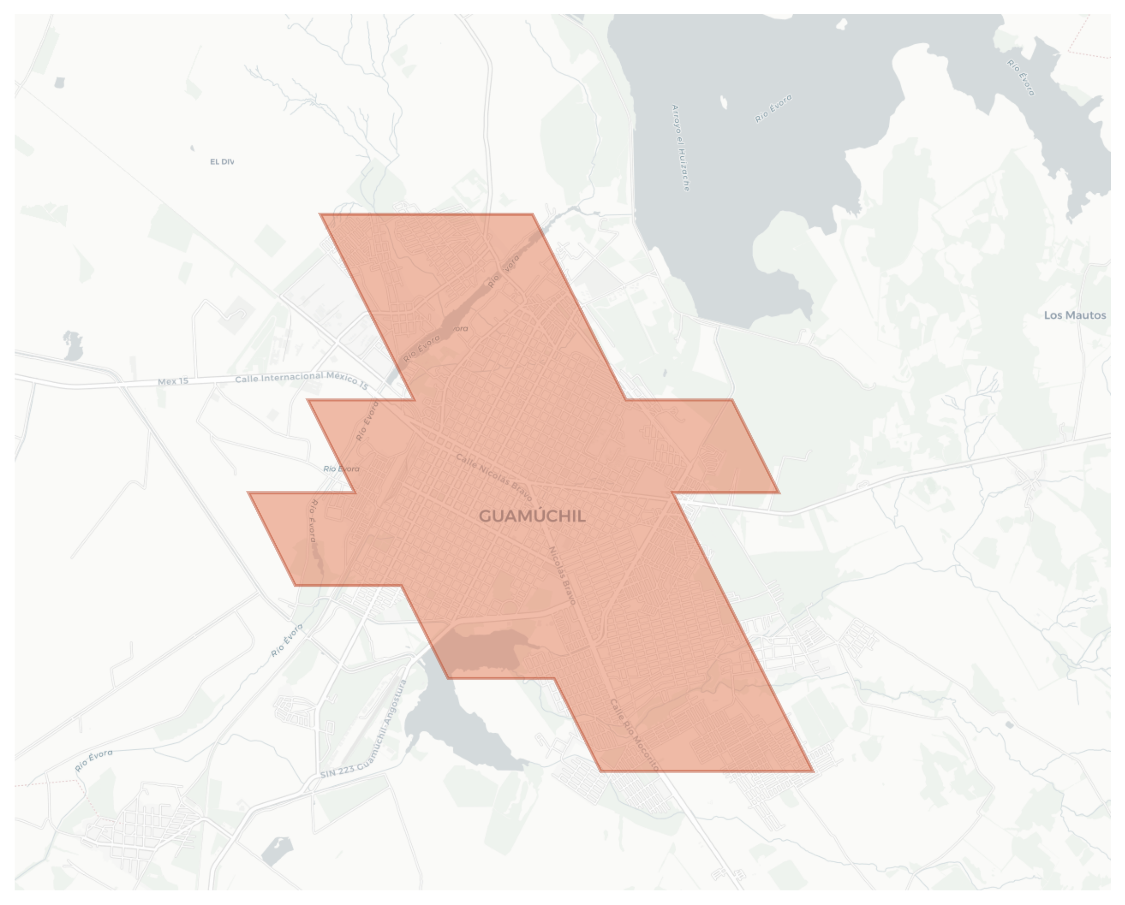 Guamúchil geographic map