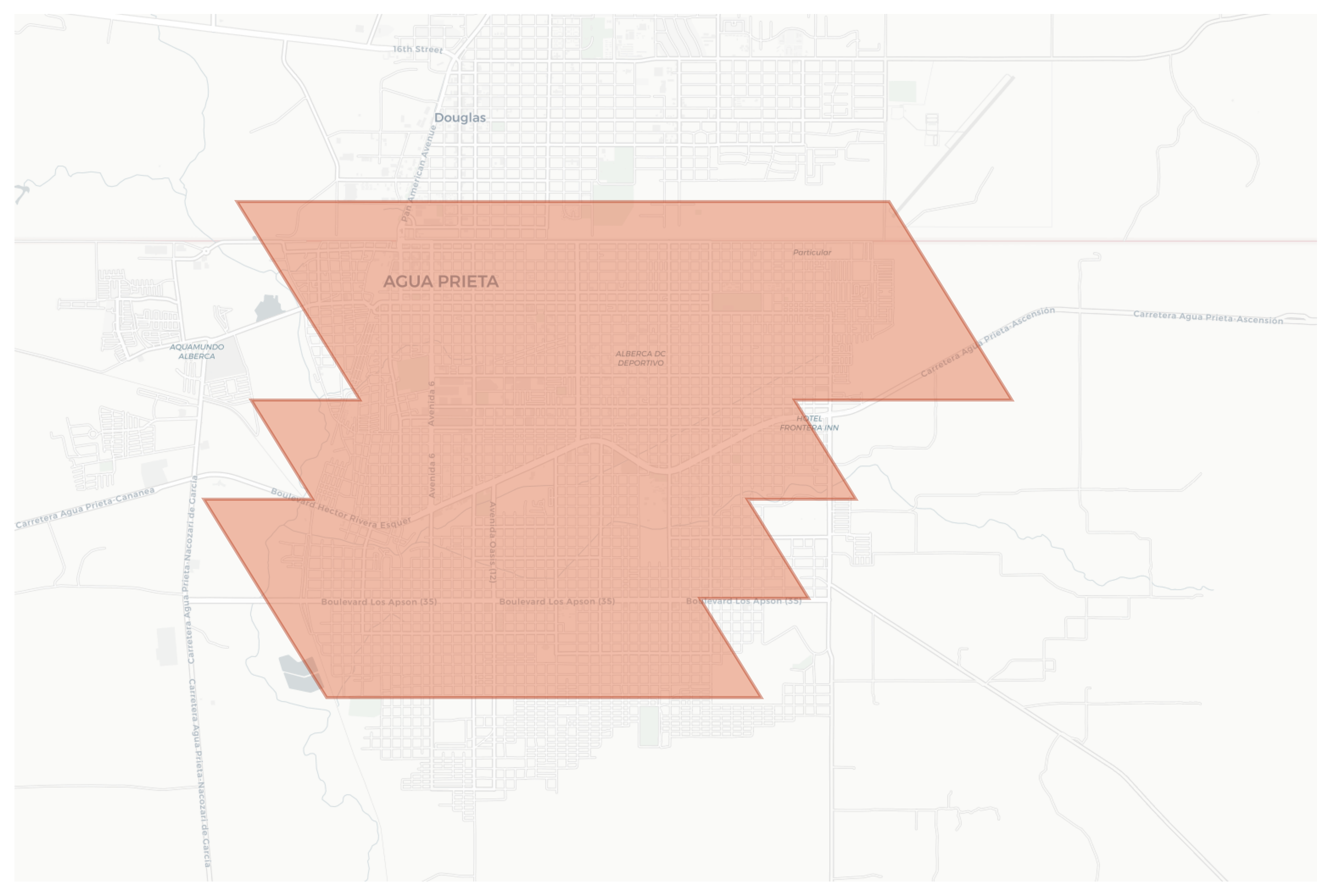 Agua Prieta geographic map