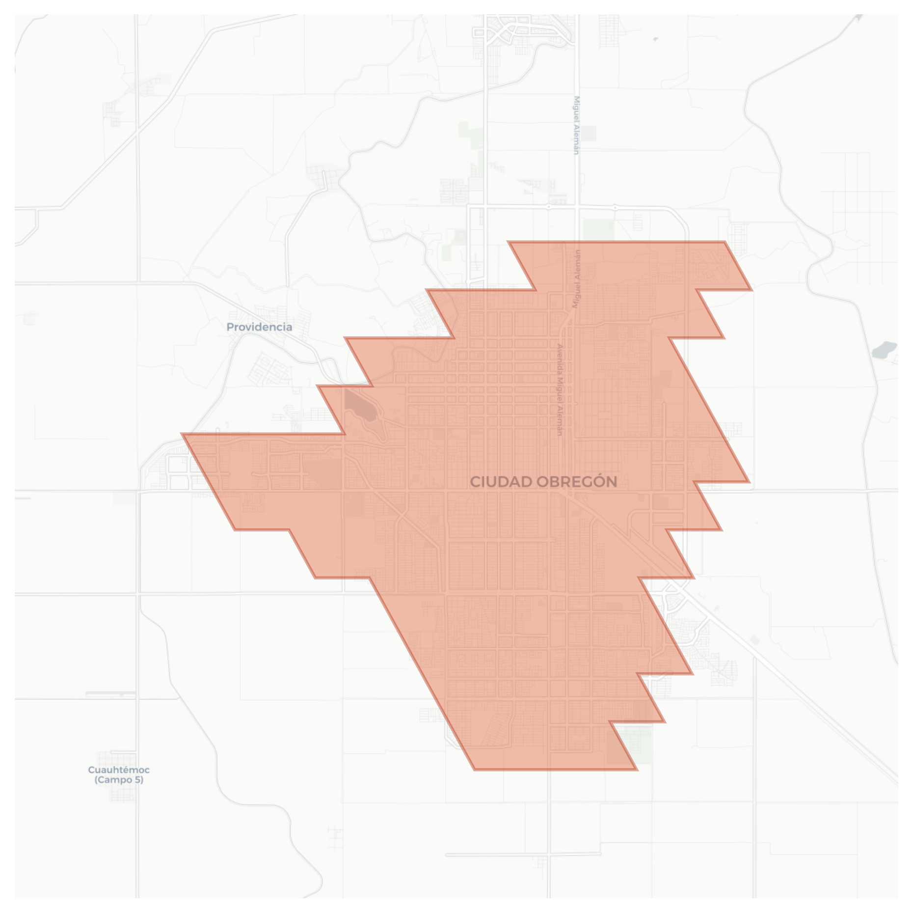 Ciudad Obregón geographic map