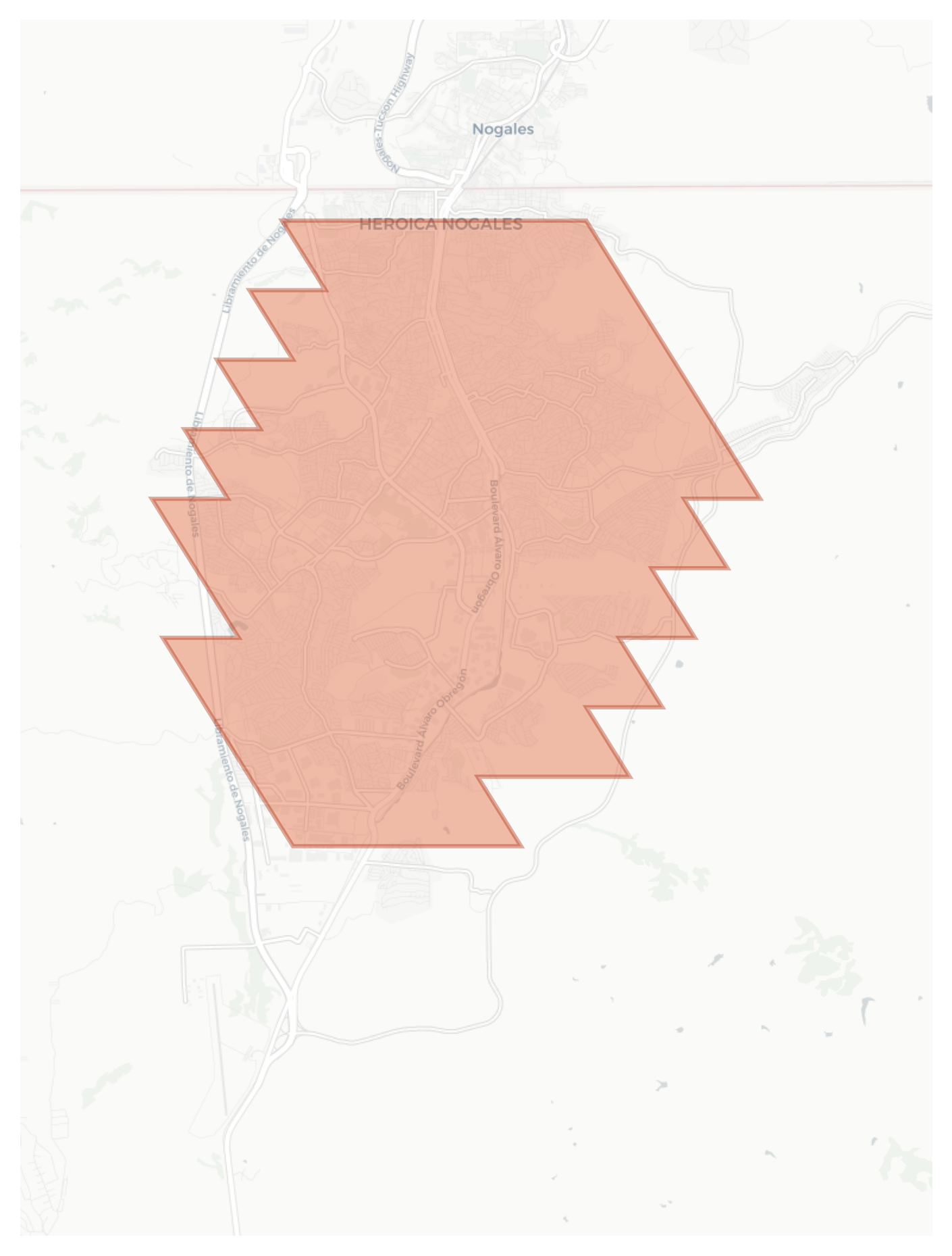 El Alamito geographic map