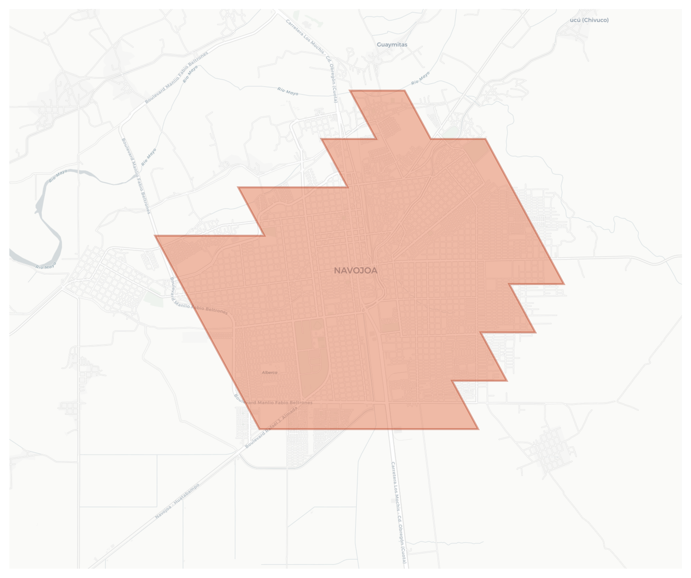 Navojoa geographic map