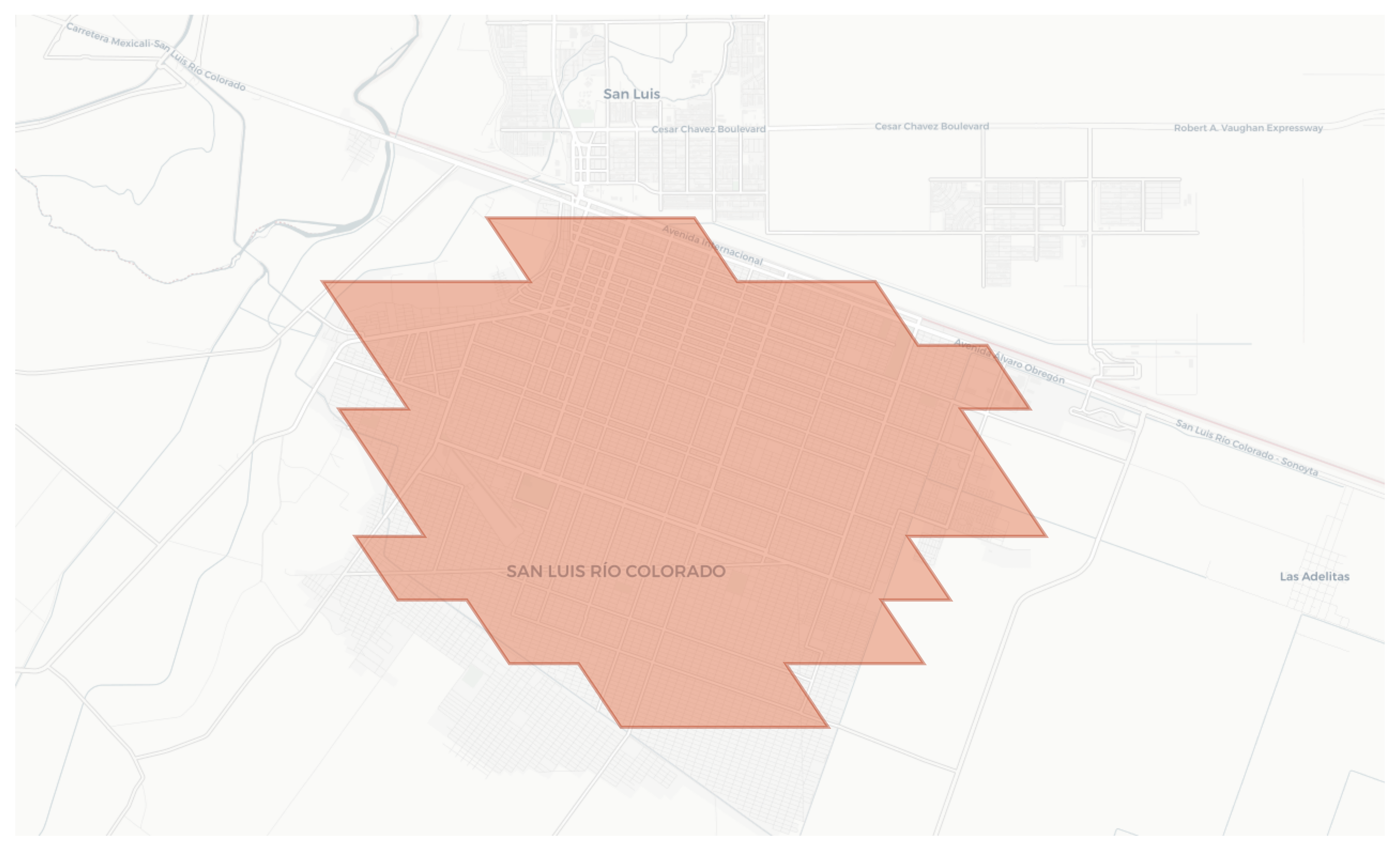 San Luis Río Colorado geographic map