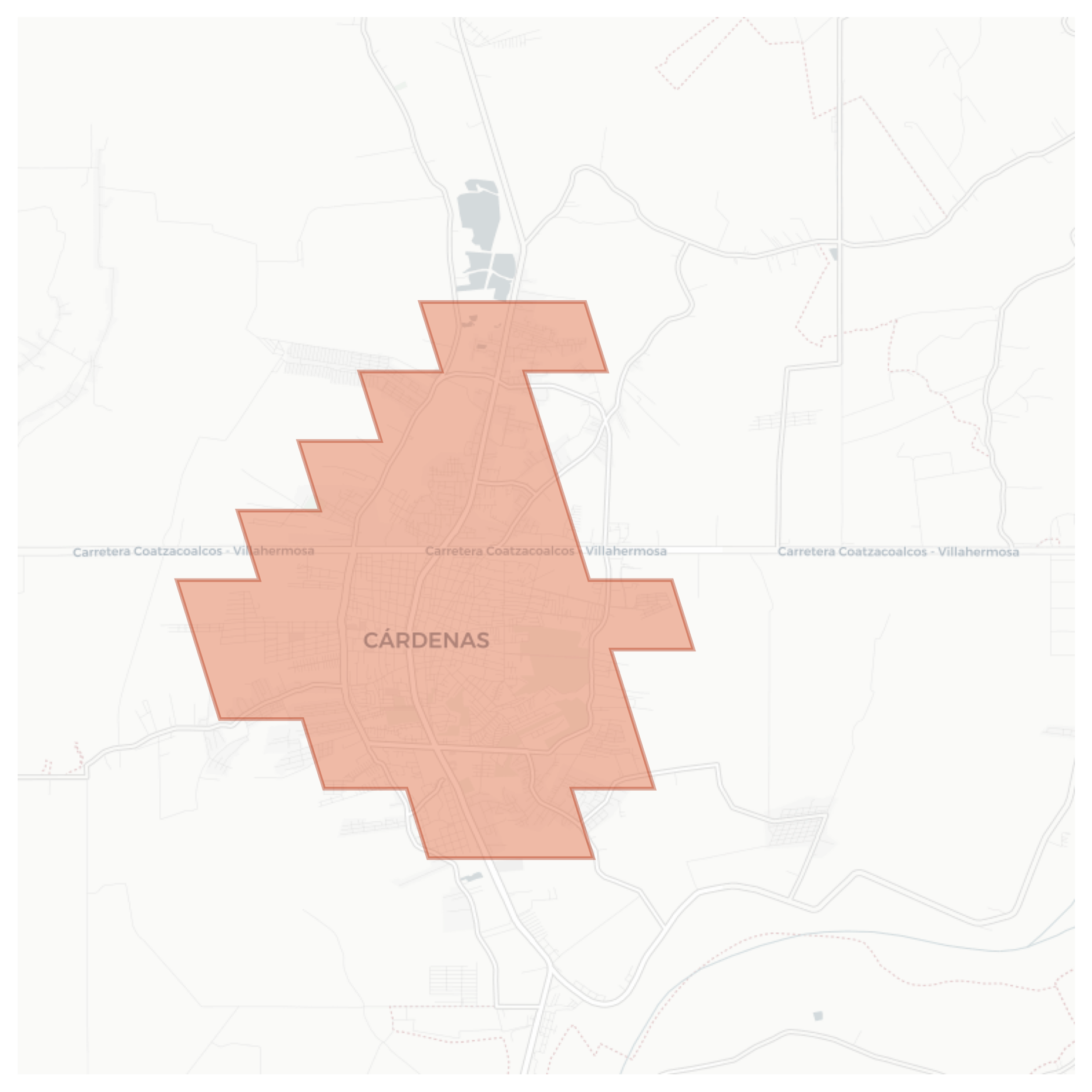 Cárdenas geographic map