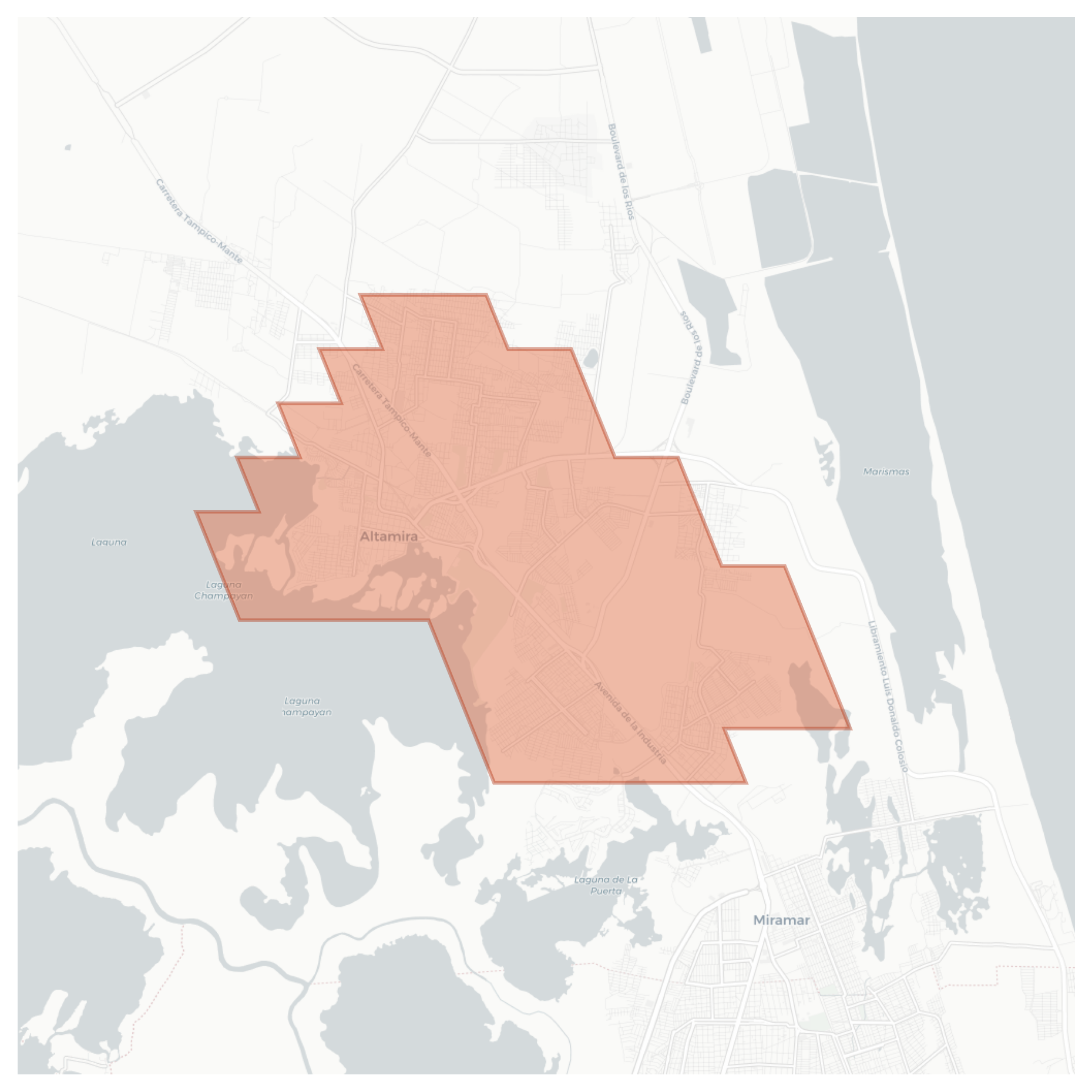 Altamira geographic map
